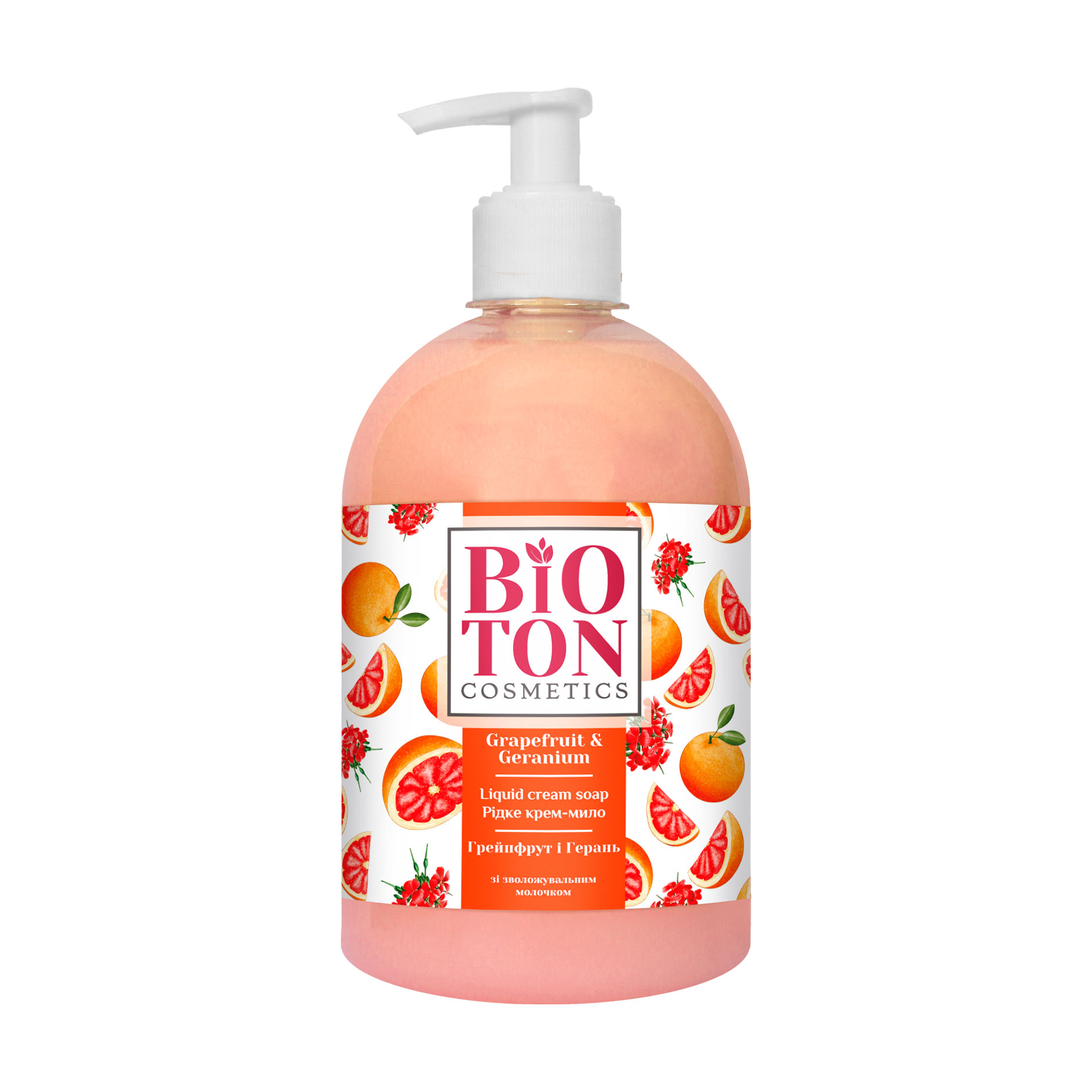 

Рідке крем-мило для рук Bioton Грейпфрут і герань, 500 мл