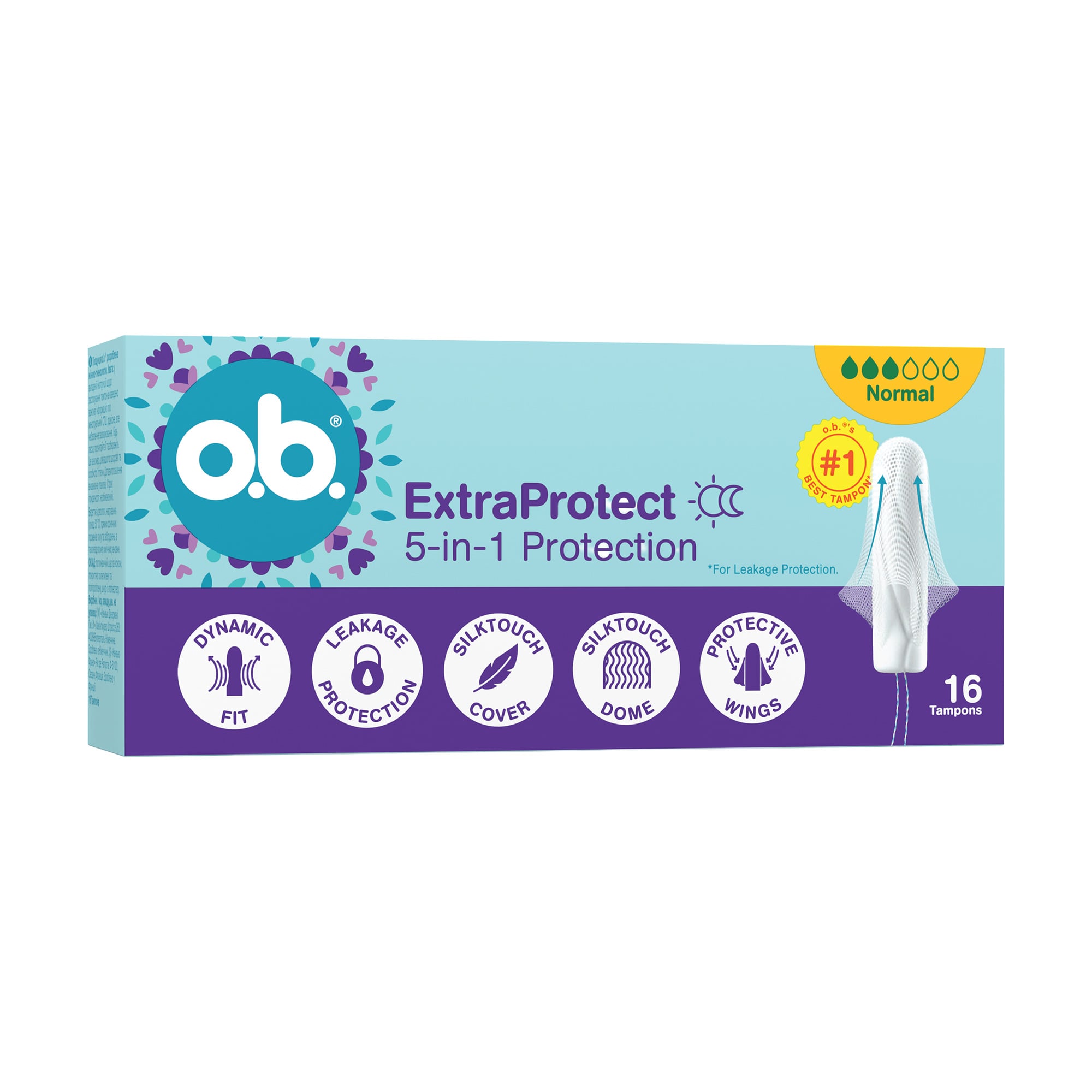 

Тампони o.b. ExtraProtect Normal, 16 шт