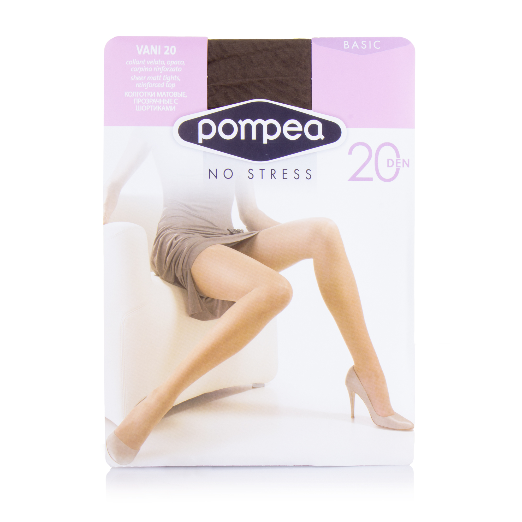 

Колготки жіночі POMPEA VANI 20 ден tabacco р.3M