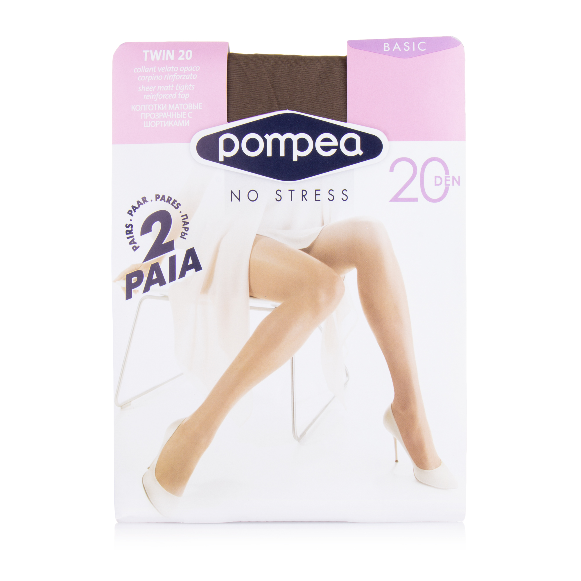 

Колготки жіночі POMPEA TWIN 20 ден tabacco р.4L