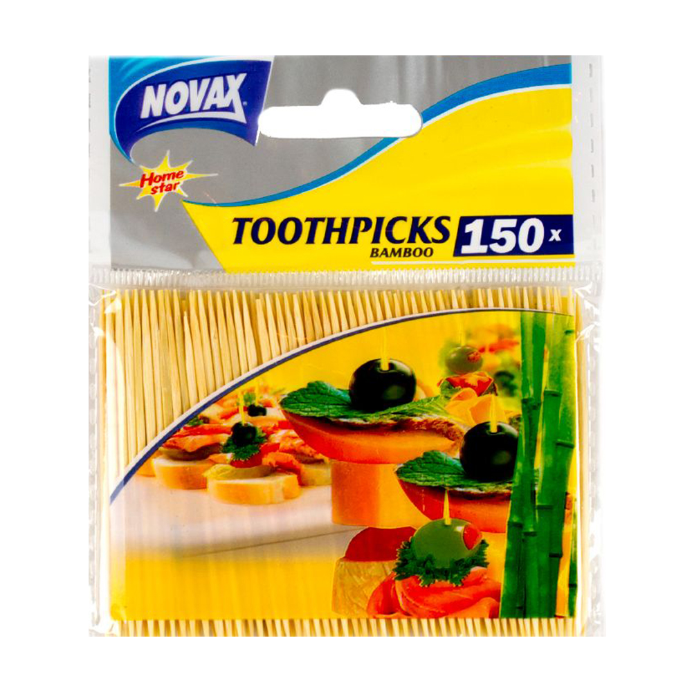 

Зубочистки бамбукові NOVAx, 150 шт