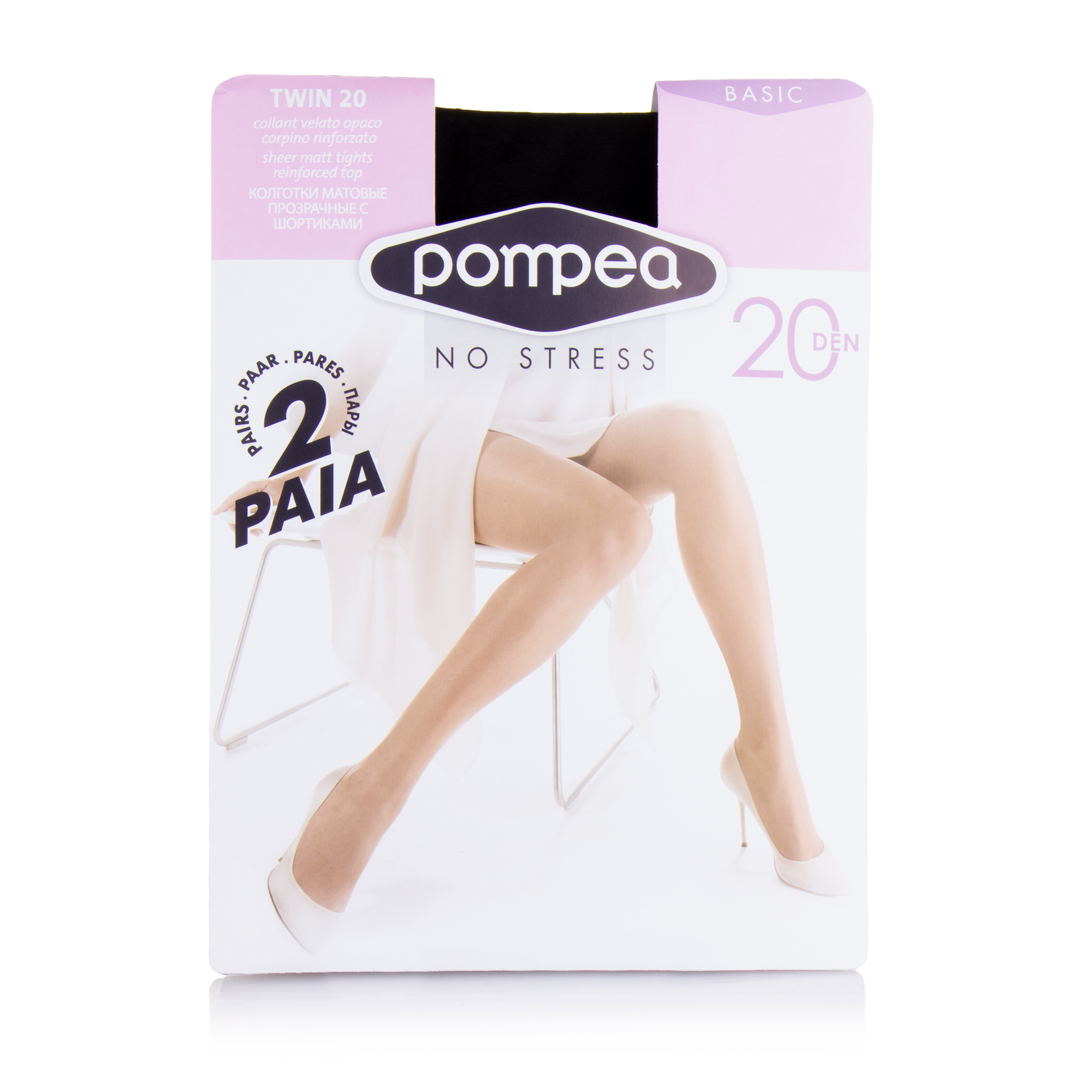 

Колготки жіночі POMPEA TWIN 20 ден nero р.1 / 2S