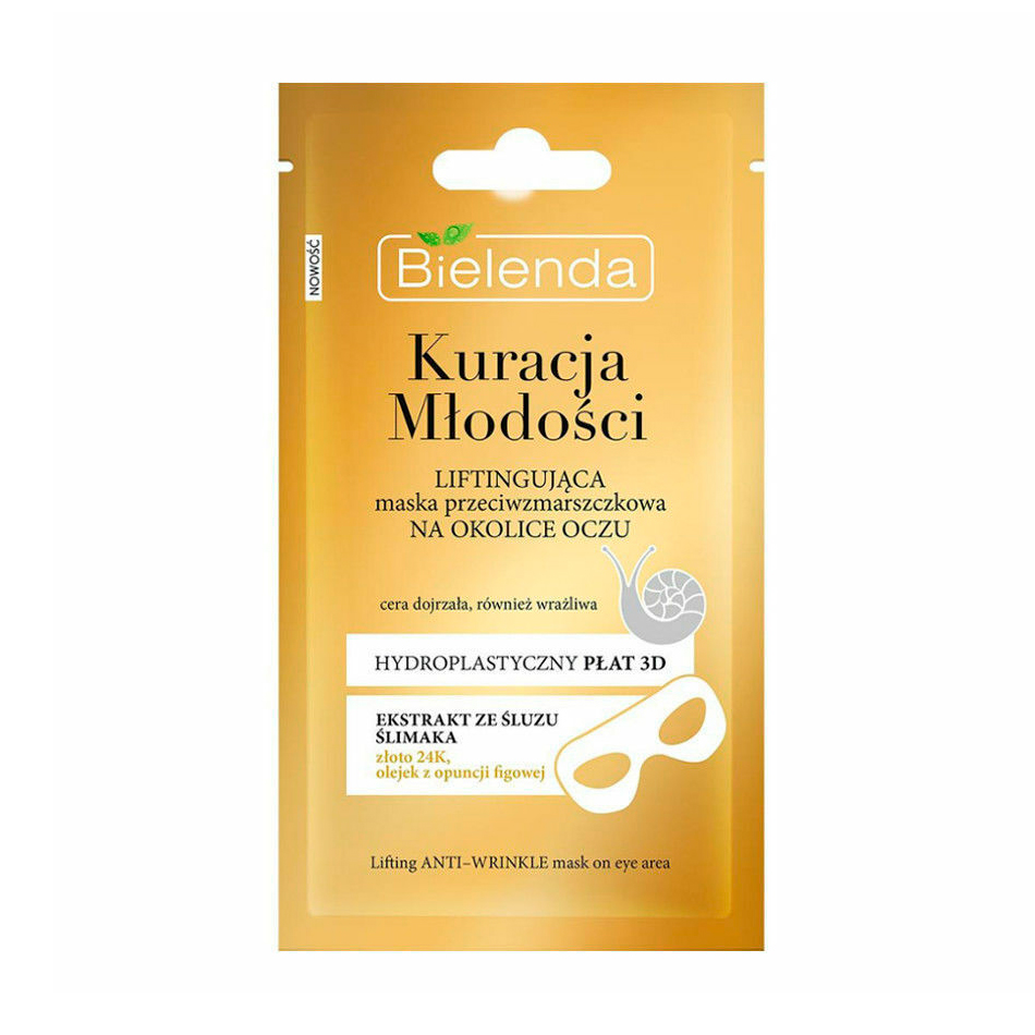 

Уцінка! Тканинна маска для шкіри навколо очей Bielenda Kuracja Mlodosci Eye Mask, 10 г