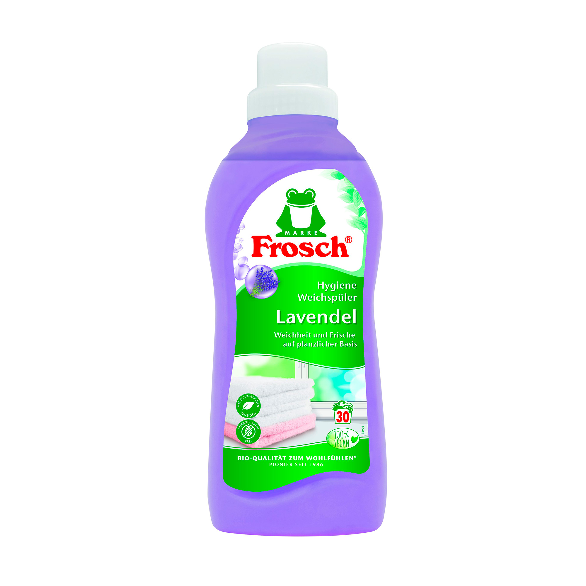 

Концентрований ополіскувач для білизни Frosch Лаванда, 30 циклів прання, 750 мл