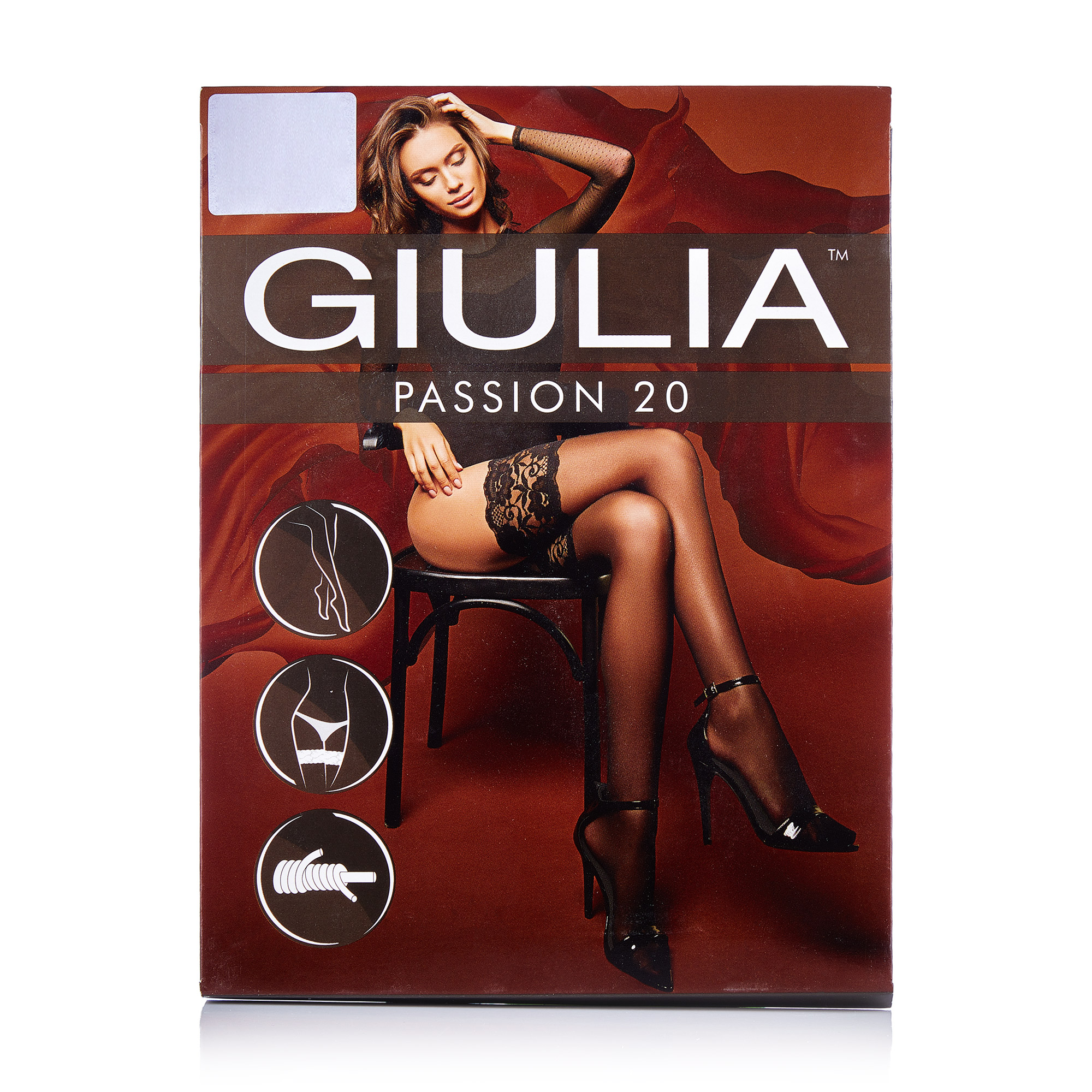 

Панчохи жіночі Giulia Passion 20 DEN, Bianco, розмір 3/4