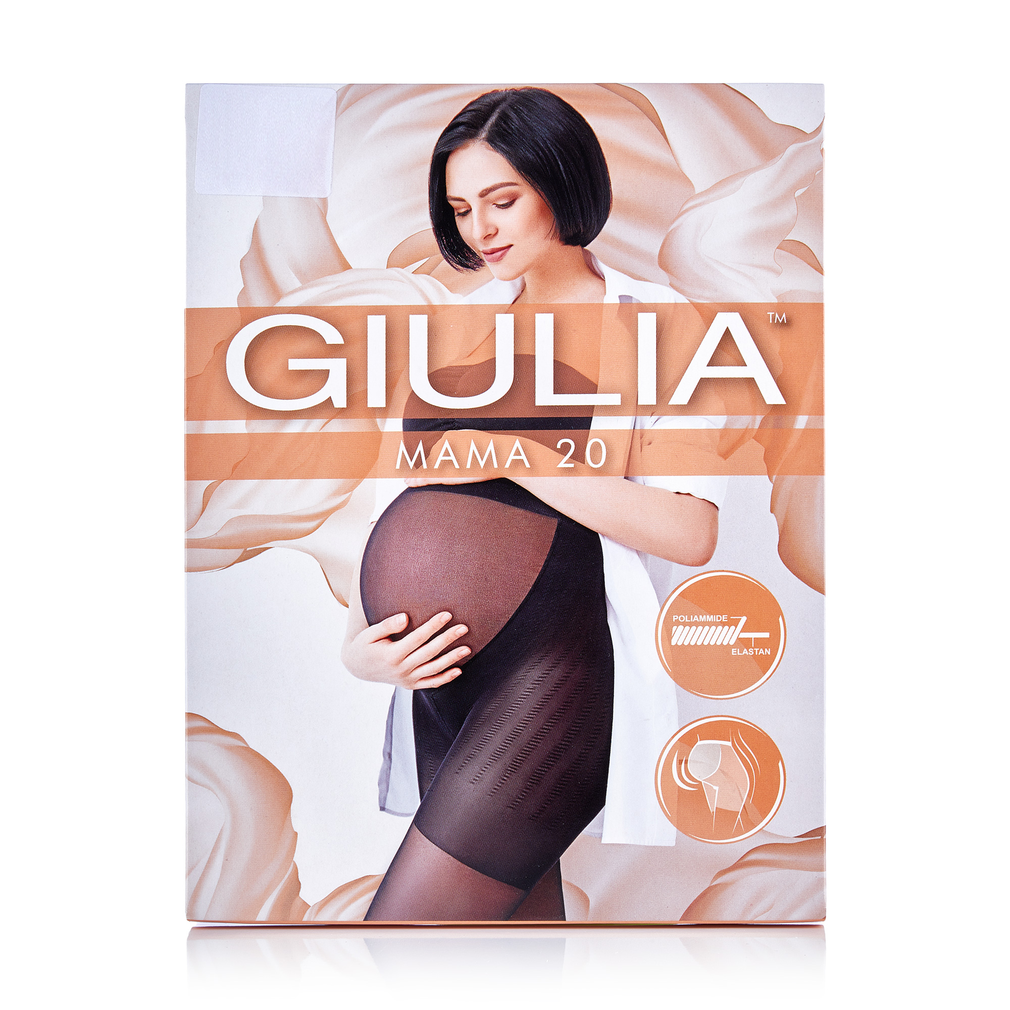 

Колготки жіночі Giulia Mama для вагітних, з шортиками та спеціальною вставкою, 20 DEN, Daino, розмір 4