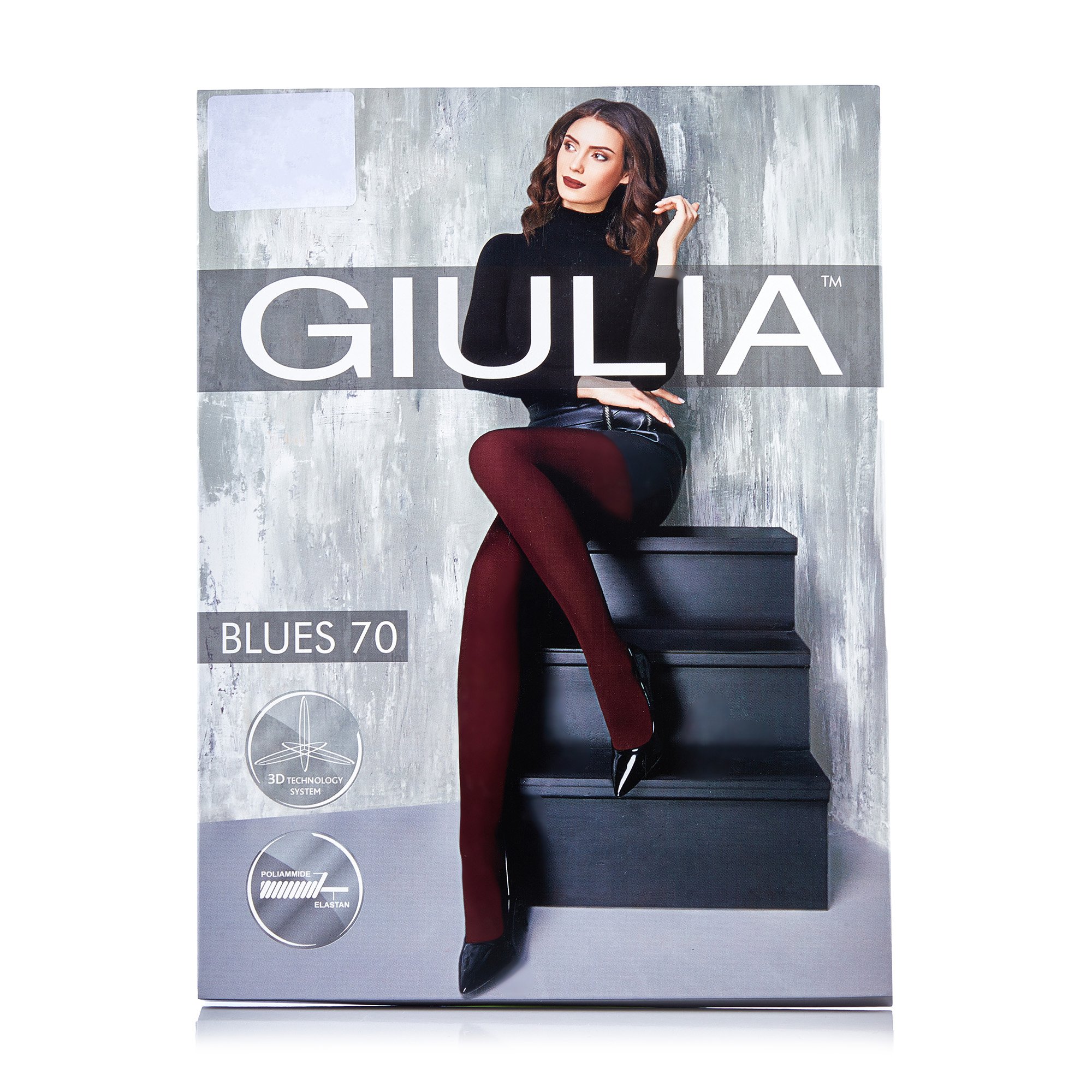 

Колготки жіночі Giulia Blues 3D без шортиків, 70 DEN, Nero, розмір 3