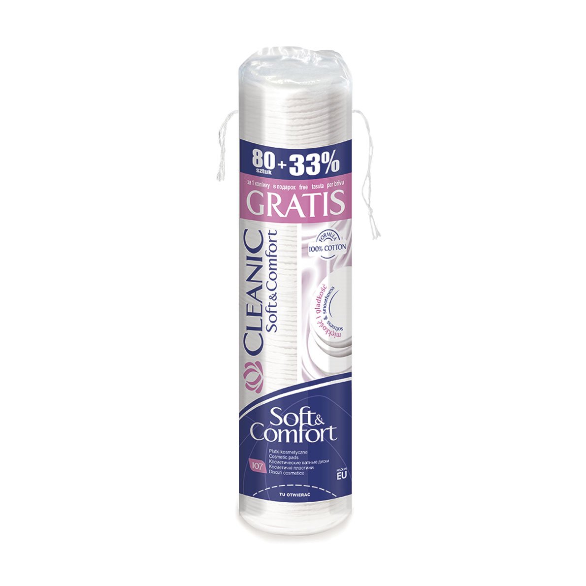 

Ватні диски Cleanic Soft & Comfort, 107 шт