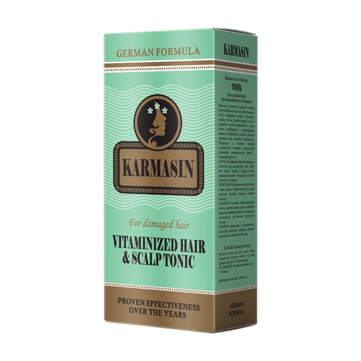 

Вітамінізований тонік для ослабленого та пошкодженого волосся Karmasin, 100 мл