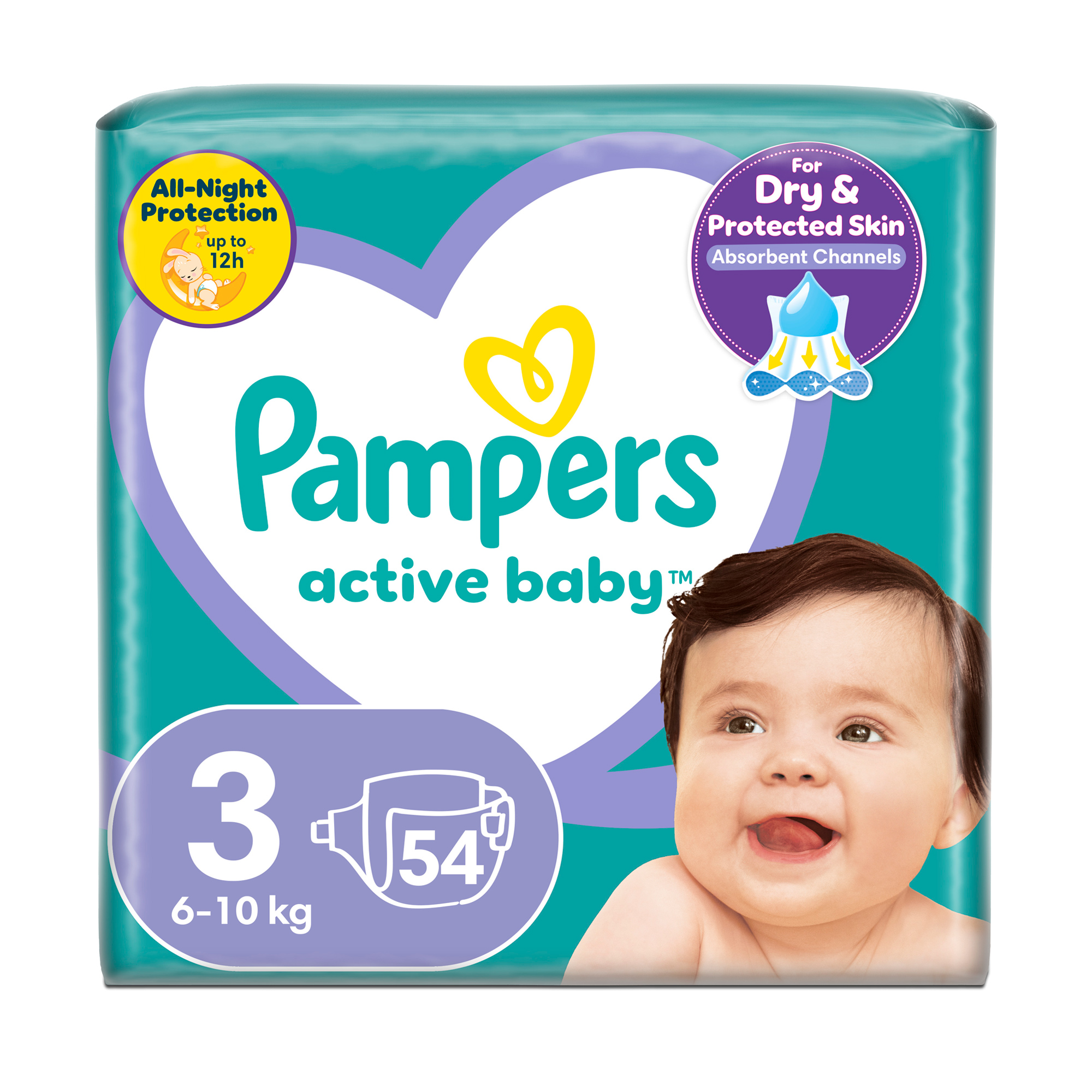 

Уцінка! Підгузки Pampers Active Baby розмір 3 (6-10 кг), 54 шт