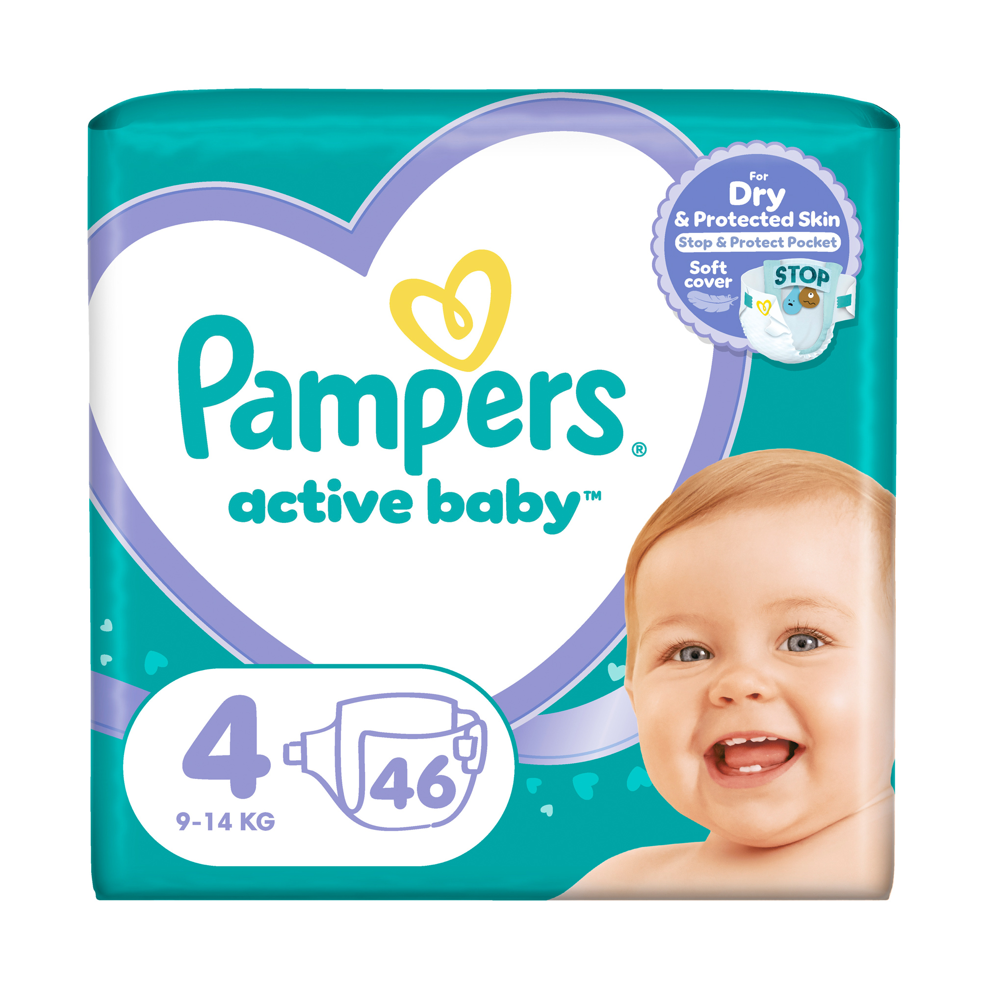 

Підгузки Pampers Active Baby розмір 4 (9-14 кг), 46 шт