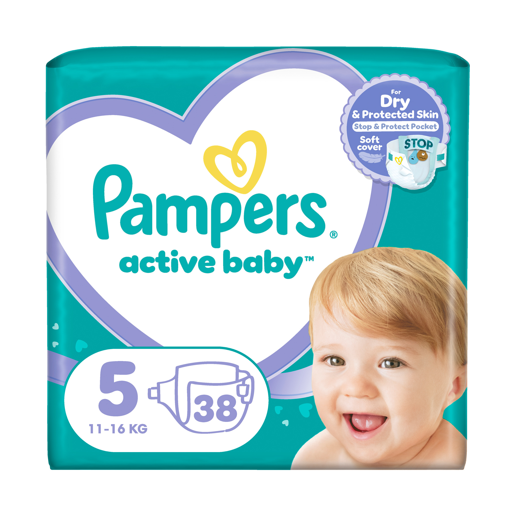 

Підгузки Pampers Active Baby розмір 5 (11-16 кг), 38 шт