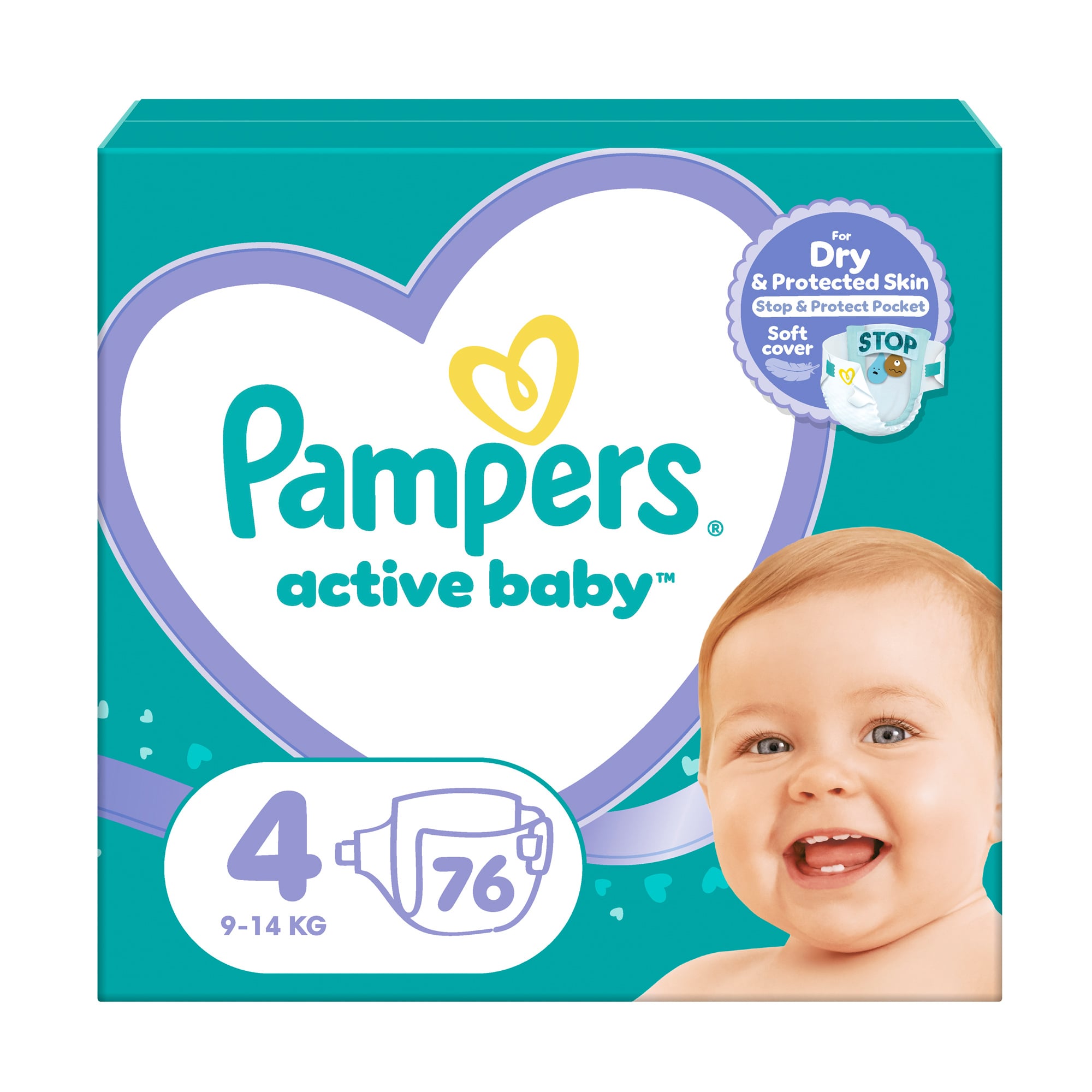 

Уцінка! Підгузки Pampers Active Baby розмір 4 (9-14 кг), 76 шт