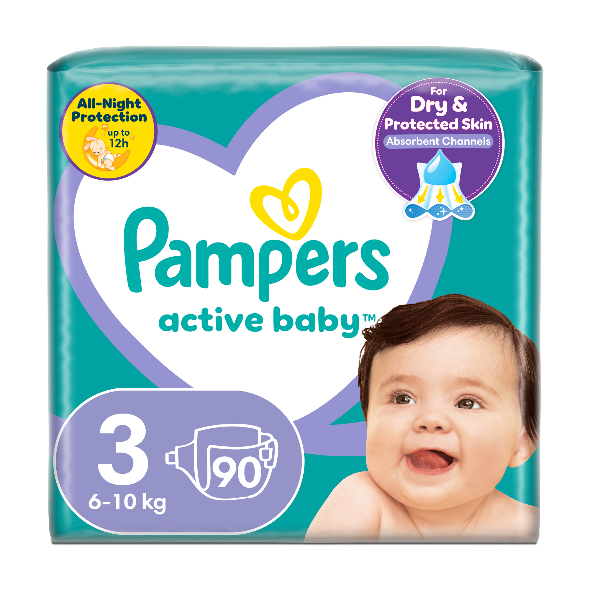 

Уцінка! Підгузки Pampers Active Baby, розмір 3 (6-10 кг), 90 шт