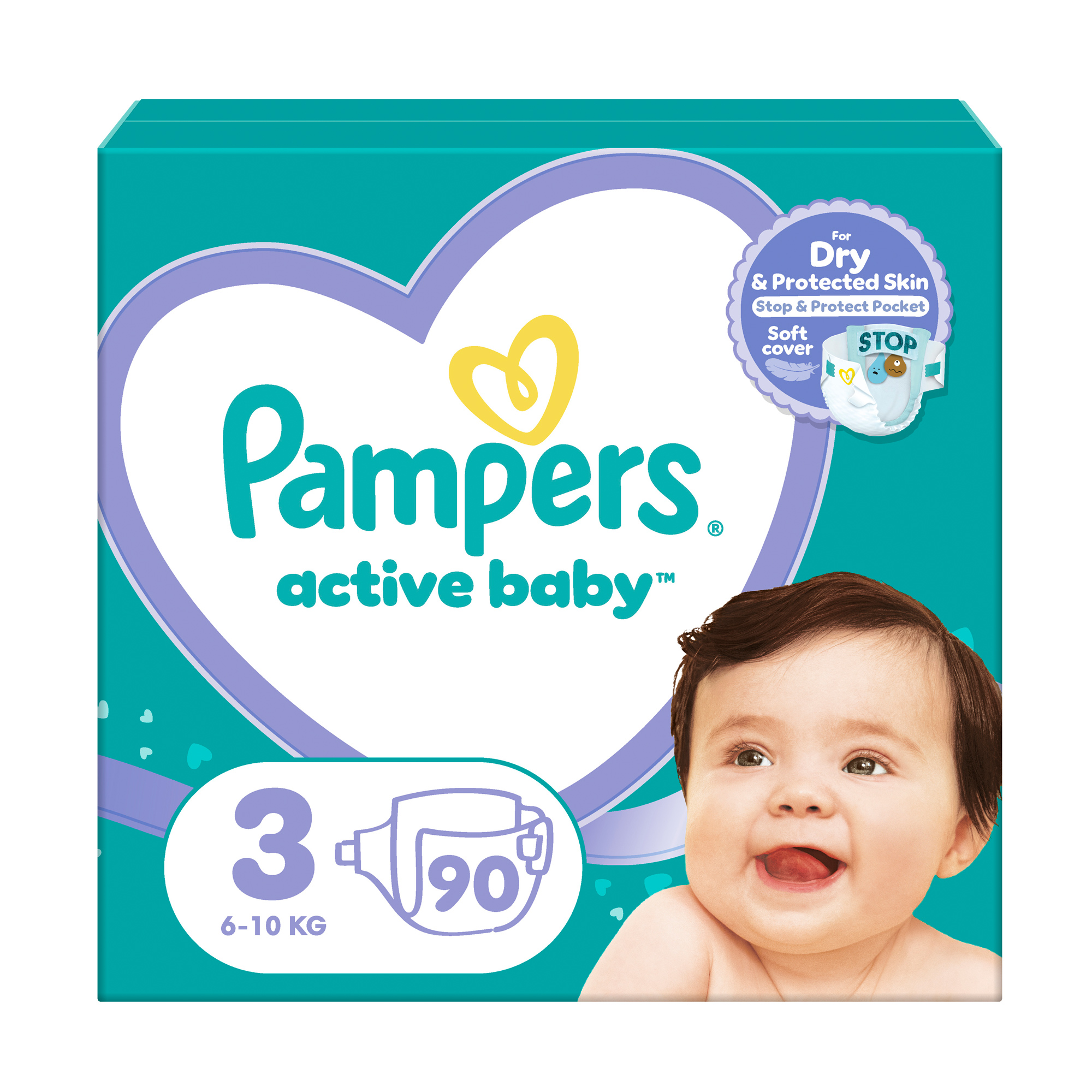 

Підгузки Pampers Active Baby, розмір 3 (6-10 кг), 90 шт