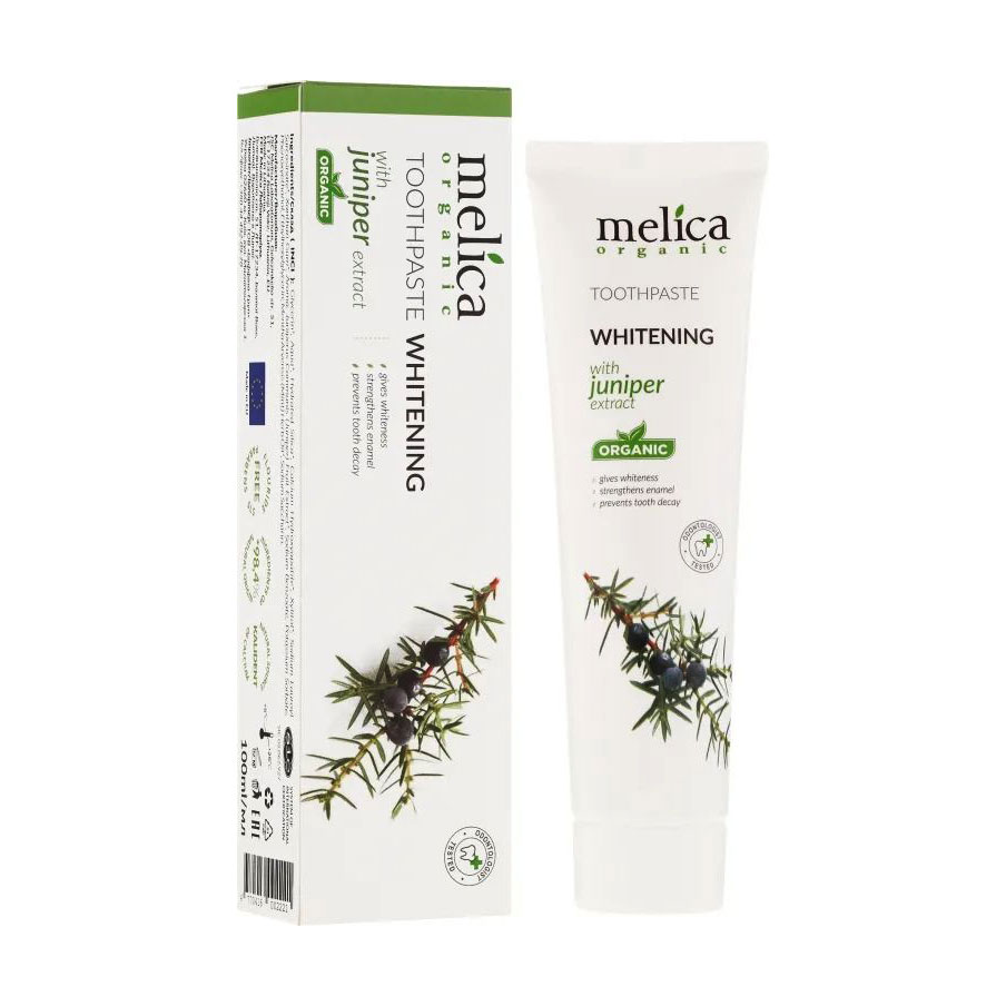 

Уцінка! Відбілювальна зубна паста Melica з екстрактом ялівцю, 100 мл