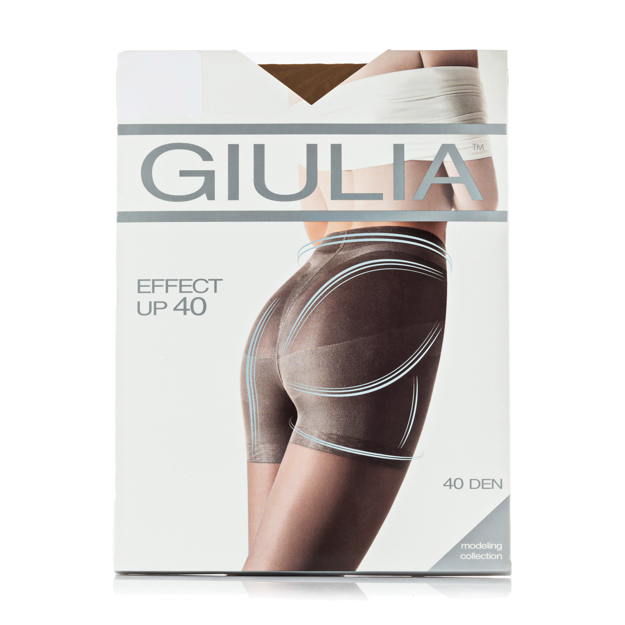 Класичні колготки жіночі Giulia Effect Up з моделювальними шортиками, 40 DEN, Cappuccino, розмір 2