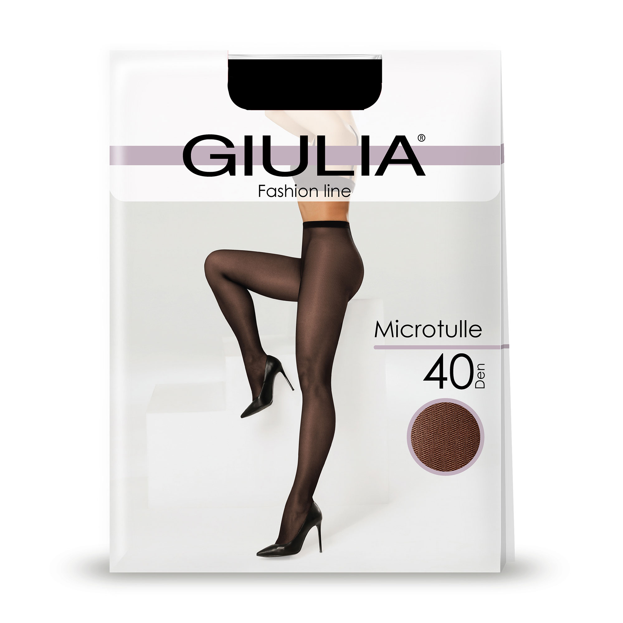 

Фантазійні колготки жіночі Giulia Microtulle (1) з ефектом сіточки, 40 DEN, Nero, розмір 2