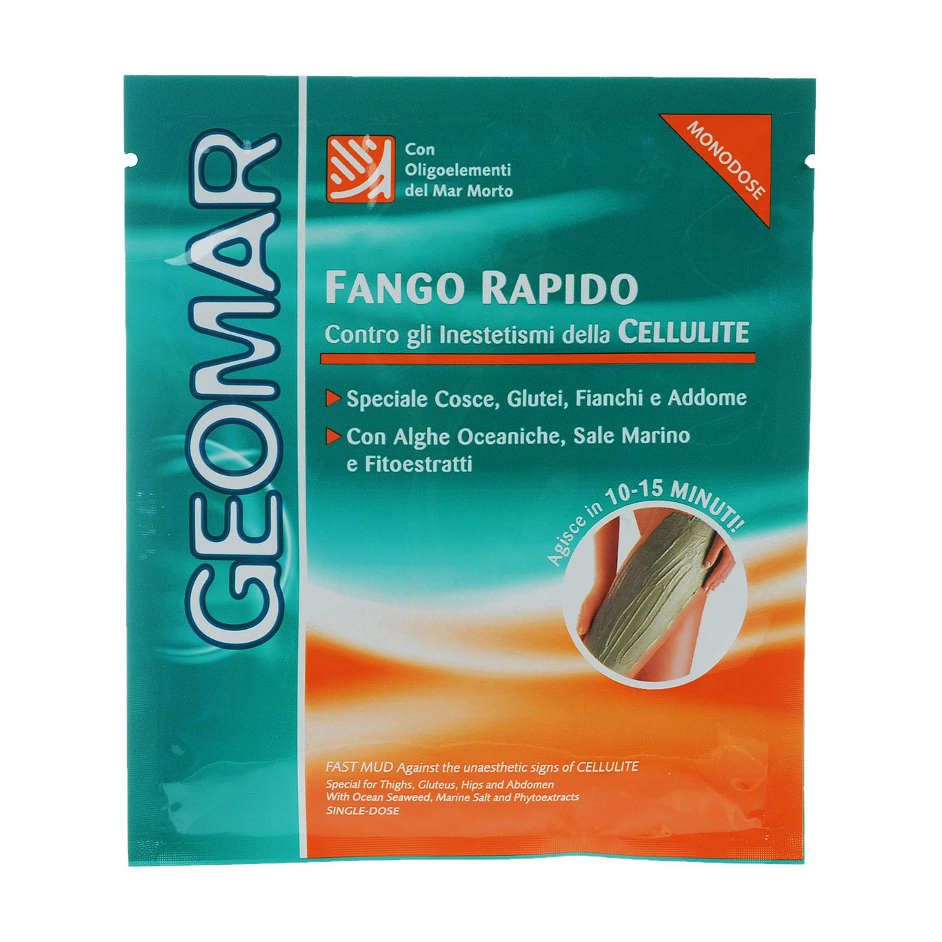 

Антицелюлітний грязьовий засіб Geomar Body швидкої дії з океаними водоростями та морською сіллю, 80 г (саше)