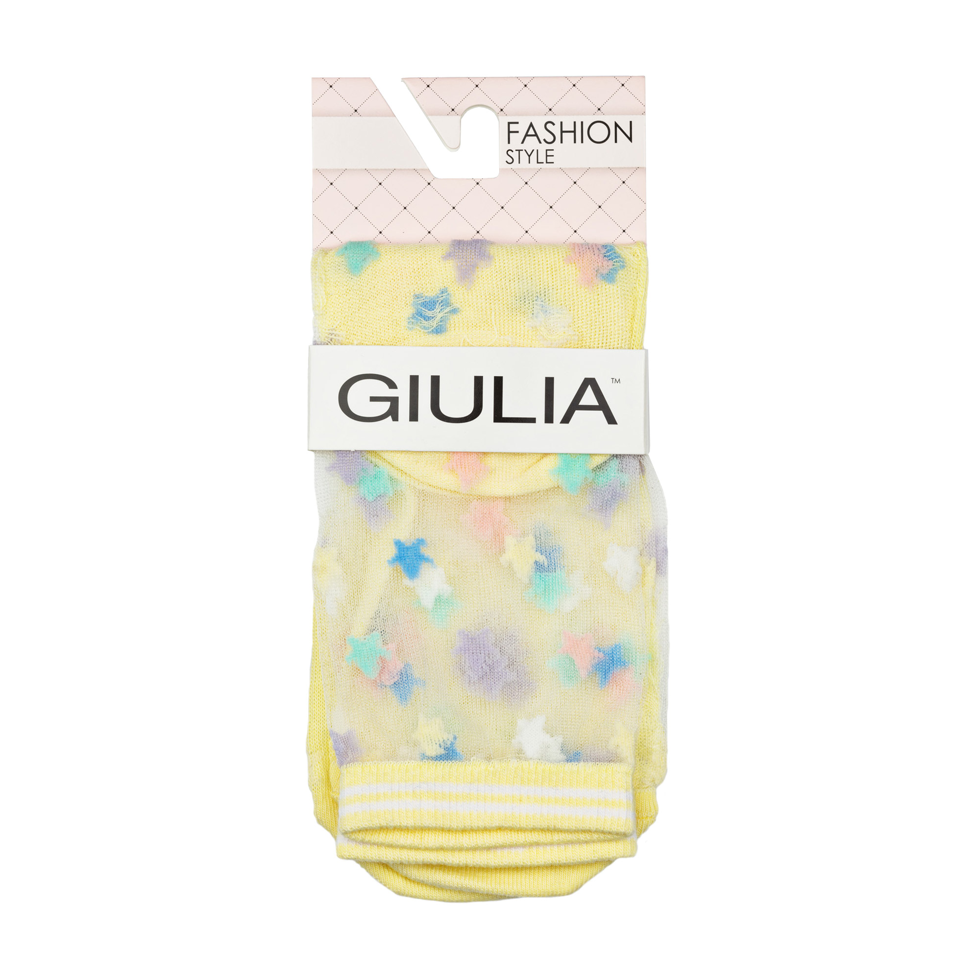 

Шкарпетки жіночі фантазійні Giulia WSM-007 Light Yellow, розмір 36-38
