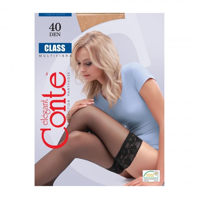 

Панчохи жіночі Conte elegant Class з ажурною резинкою, 40 DEN