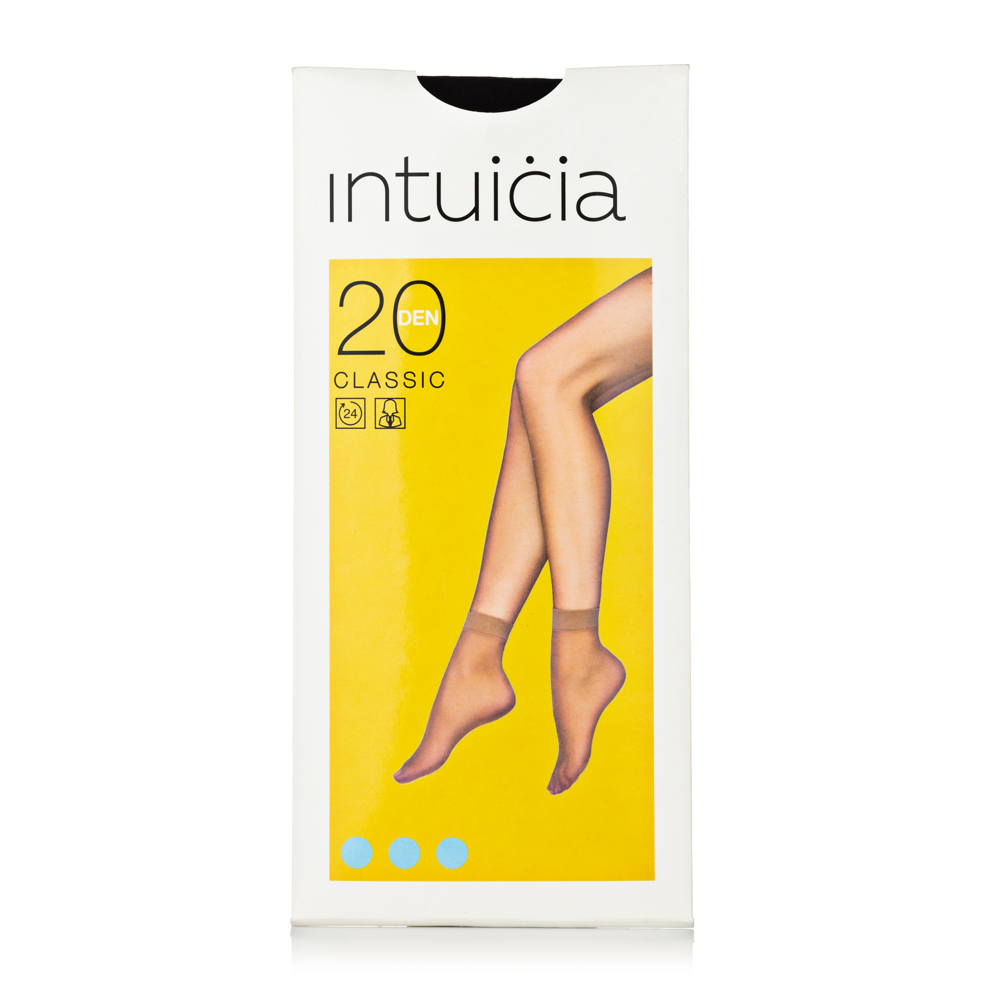 

Шкарпетки жіночі Intuicia Classic 20 DEN напівматові, Shade, безрозмірні, 2 пари