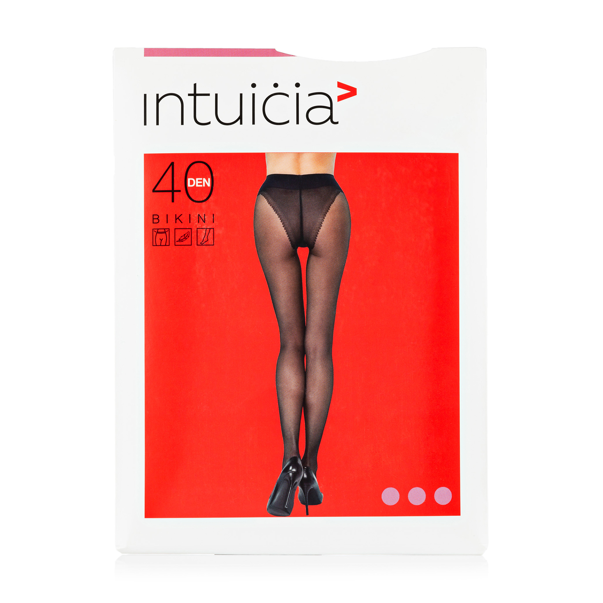 

Колготки жіночі Intuicia Bikini з трусиками-бікіні, 40 DEN, Black, розмір 3