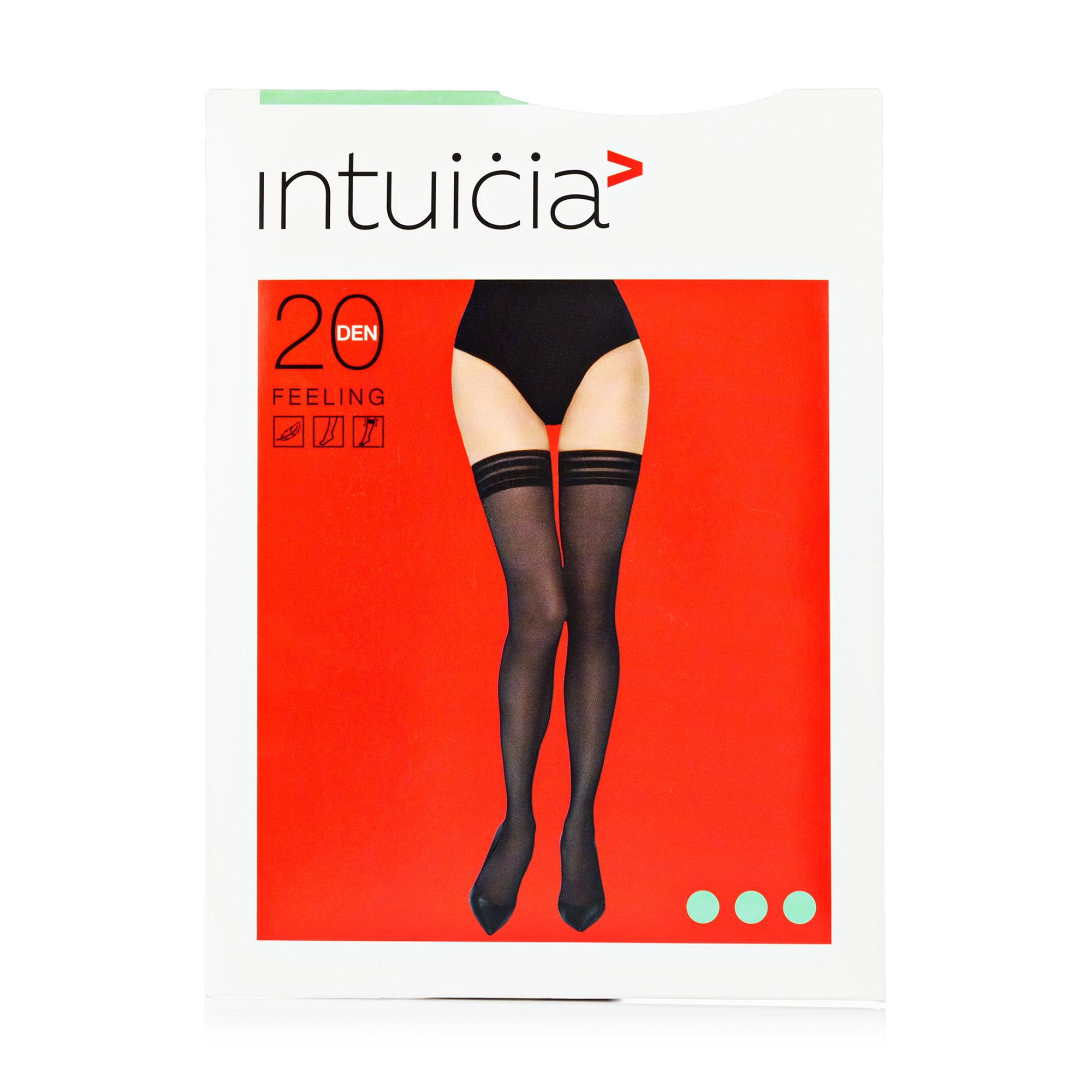 

Панчохи жіночі Intuicia Feeling з мереживною резинкою, 20 DEN, Daino, розмір 4