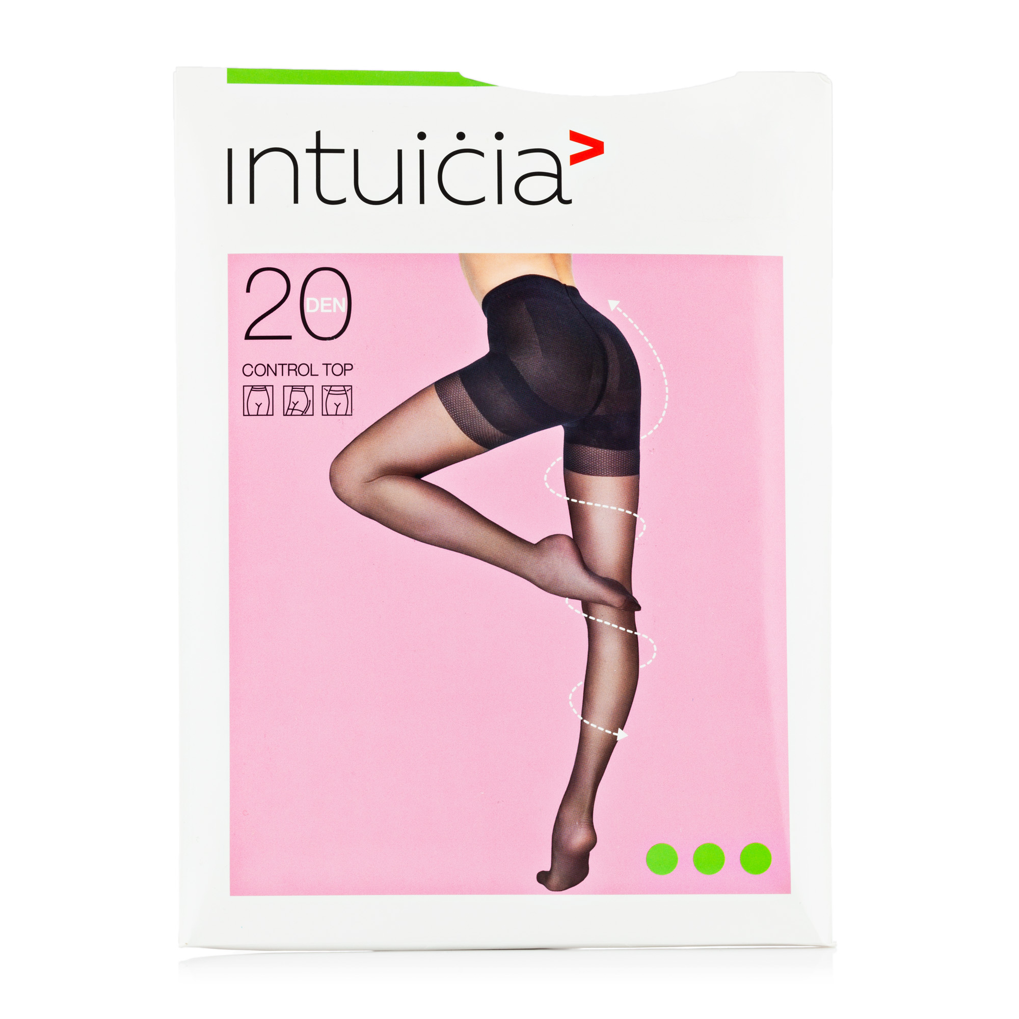 

Колготки жіночі Intuicia Control Top моделювальні, з шортиками, 20 DEN, Antrazite, розмір 4