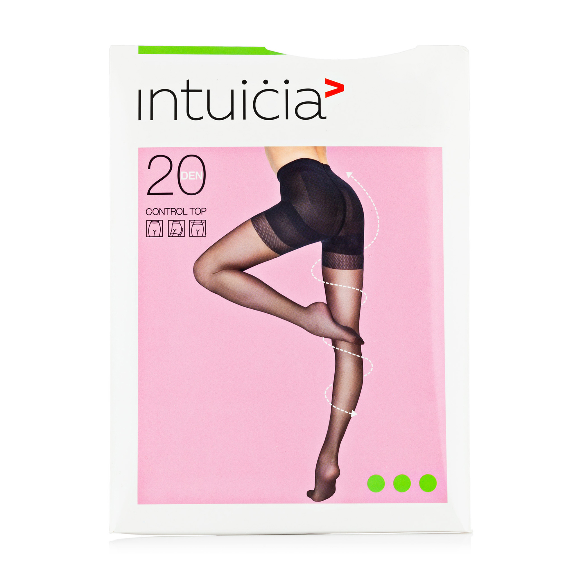 

Колготки жіночі Intuicia Control Top моделювальні, з шортиками, 20 DEN, Vizone, розмір 4