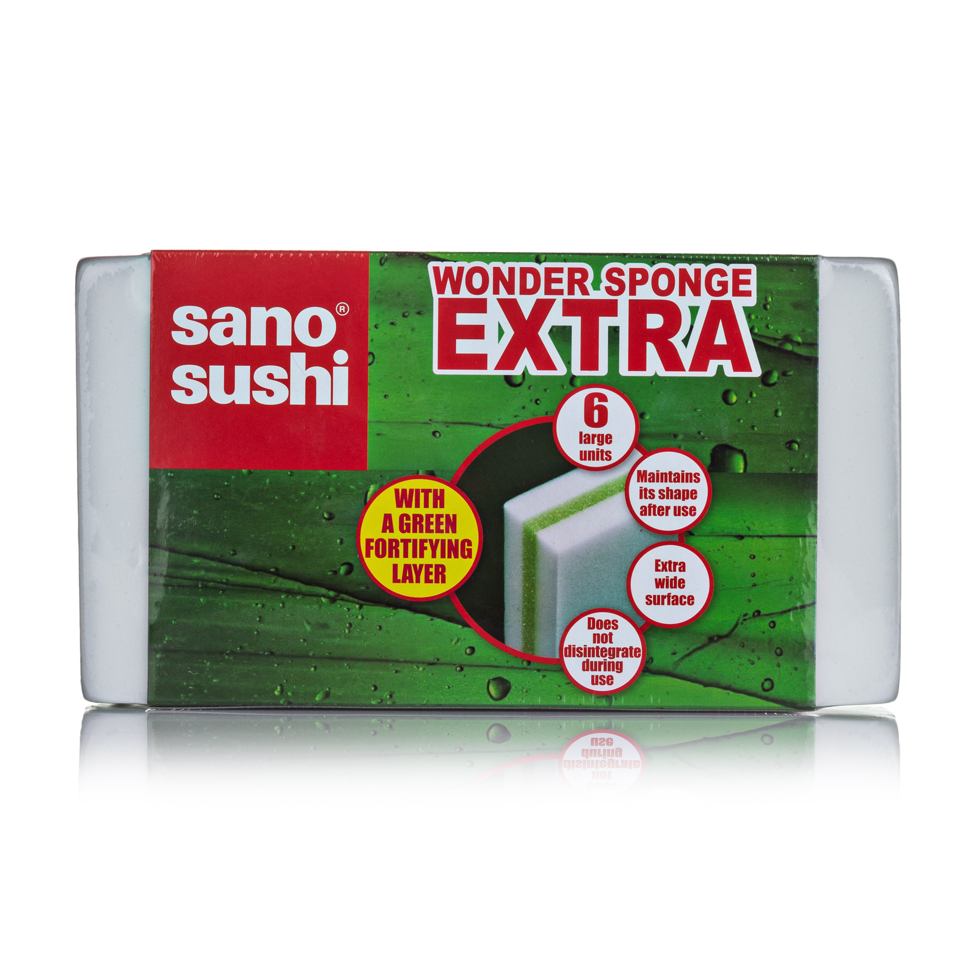 

Губки кухонні SANO Sushi Wonder Sponge Extra універсальні, 6 шт