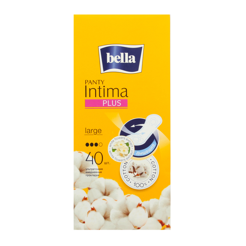 

Прокладки щоденнi Bella panty intima plus large, 40 шт.