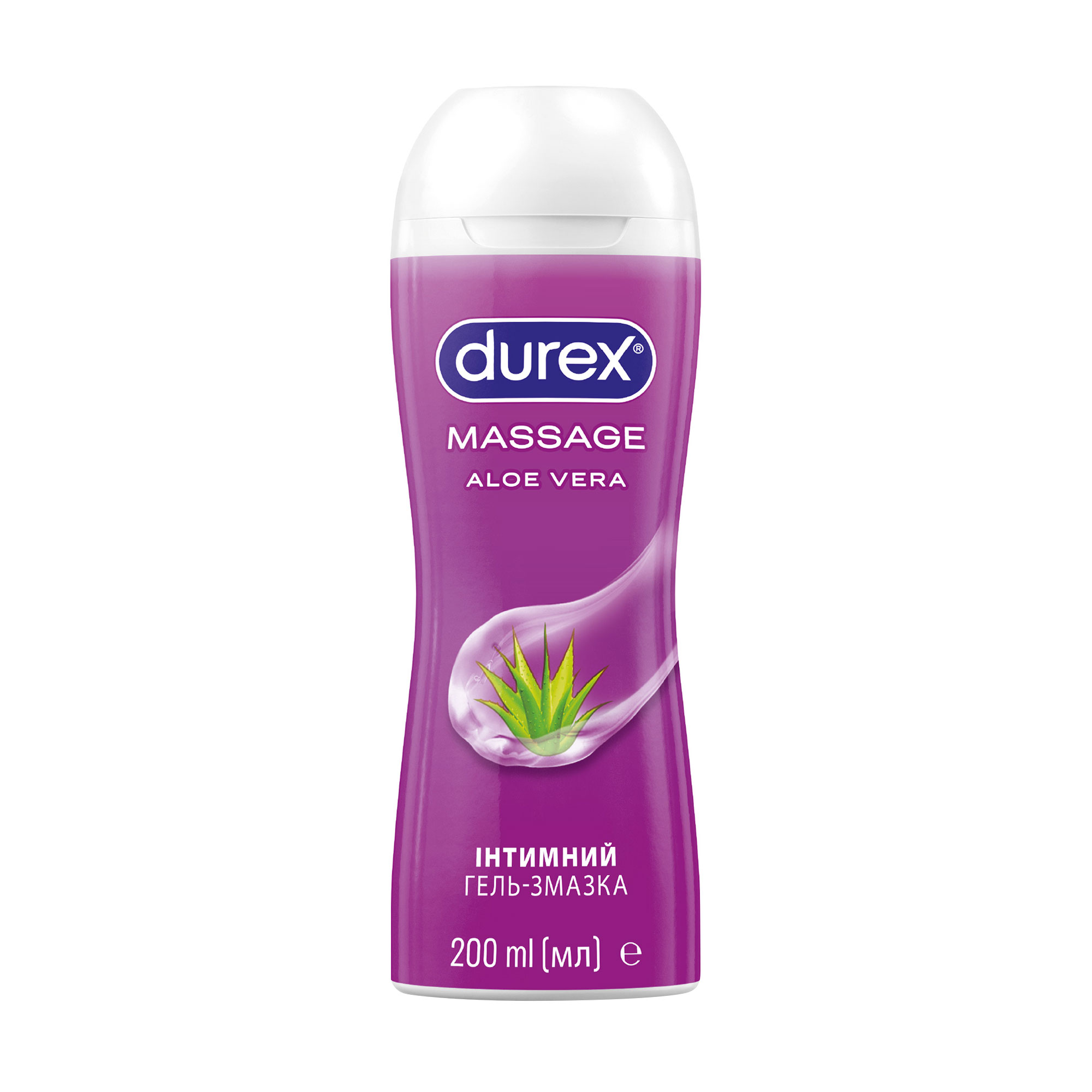 Інтимний гель-змазка Durex Massage Aloe Vera з алое вера (лубрикант), 200 мл