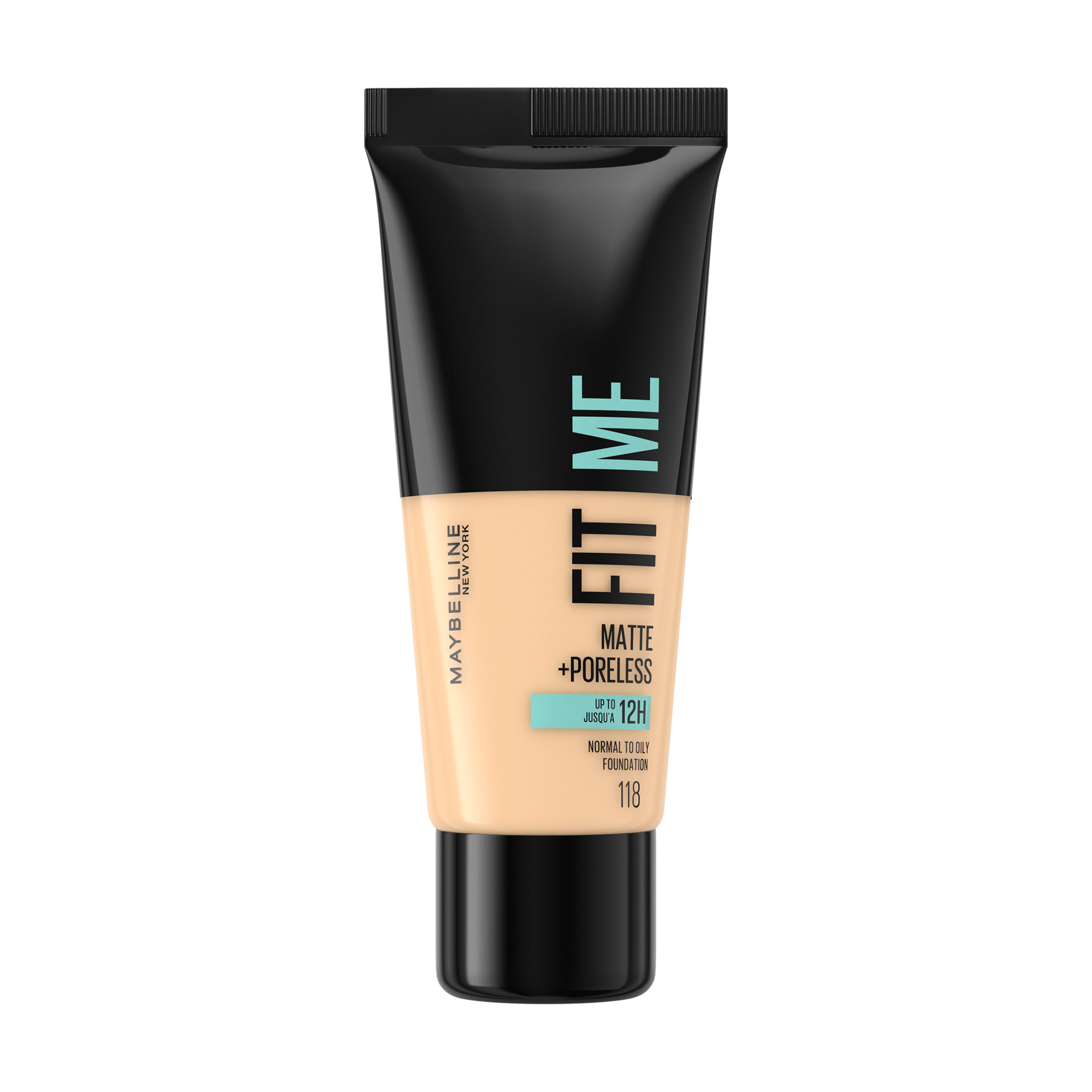 Матувальний тональний крем для обличчя Maybelline New York Fit Me! Matte + Poreless Foundation 118 Nude, 30 мл