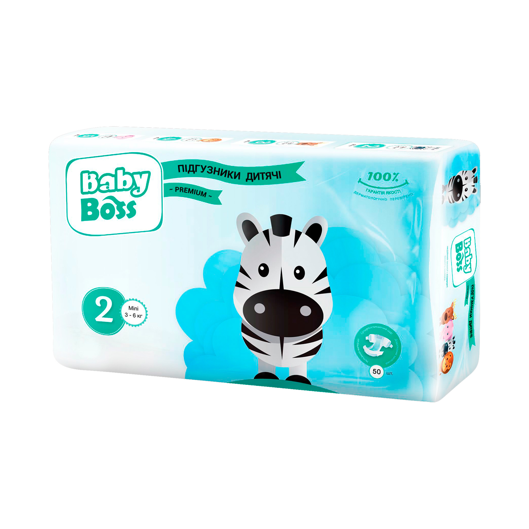 

Підгузки Baby Boss Mini розмір 2, 3-6 кг, 50 шт