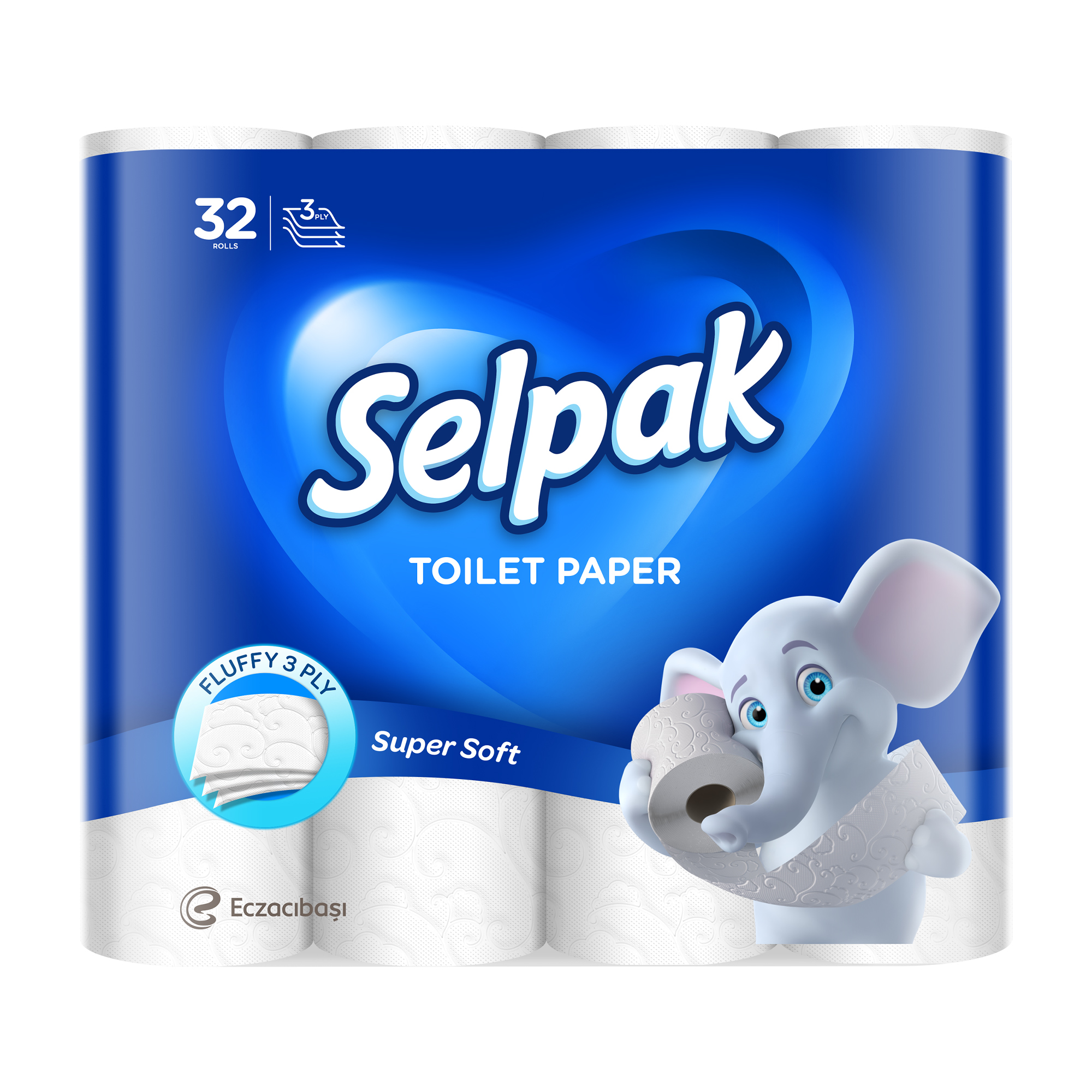 

Уцінка! Туалетний папір Selpak Super Soft білий, 3-шаровий, 150 відривів, 32 рулони