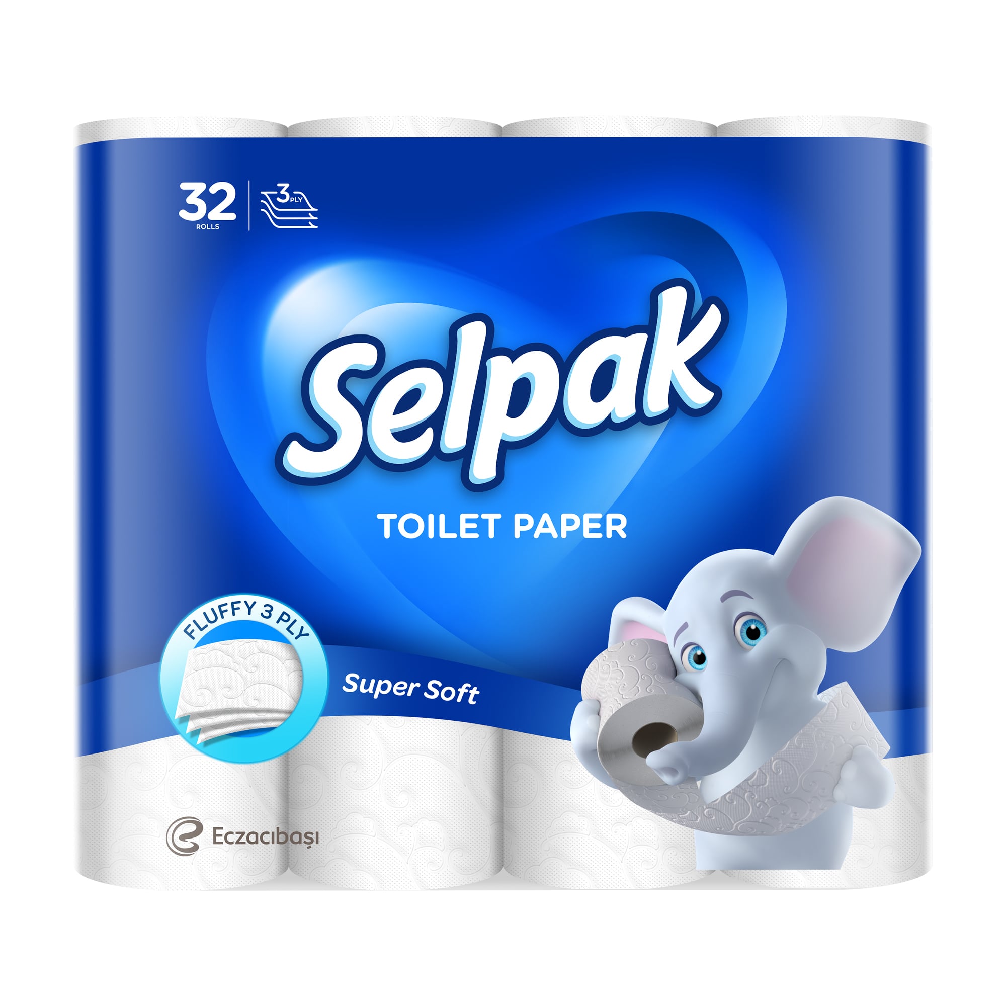 

Туалетний папір Selpak Super Soft білий, 3-шаровий, 140 відривів, 32 рулони