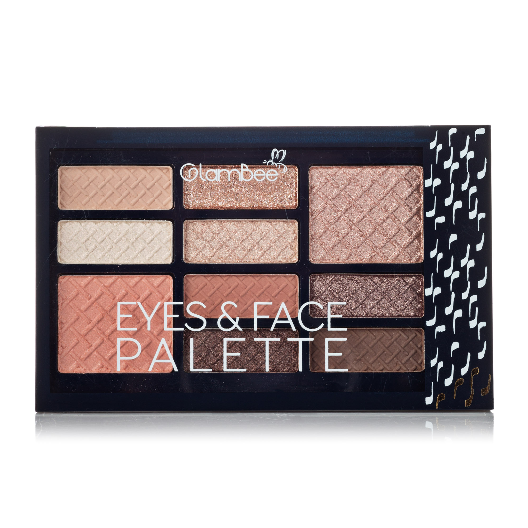 

Палетка тіні, румяна, хайлайтер GlamBee My pallet Face and Eyes тон 02, 9г