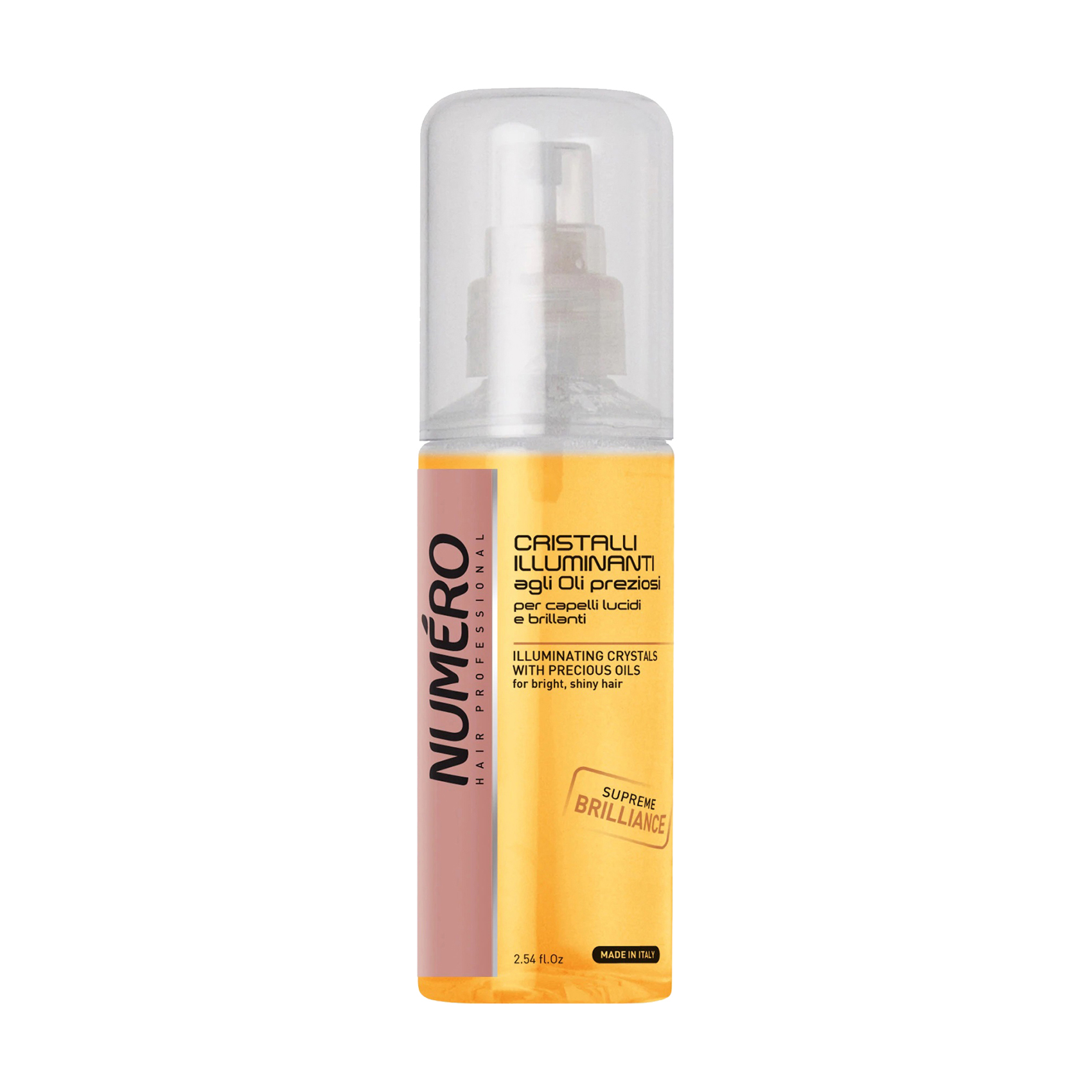 

Уцінка! Рідкі Кристали для волосся Brelil Professional Numero Illuminating Crystals With Precious Oils для додання блиску з цінними оліями, 75 мл