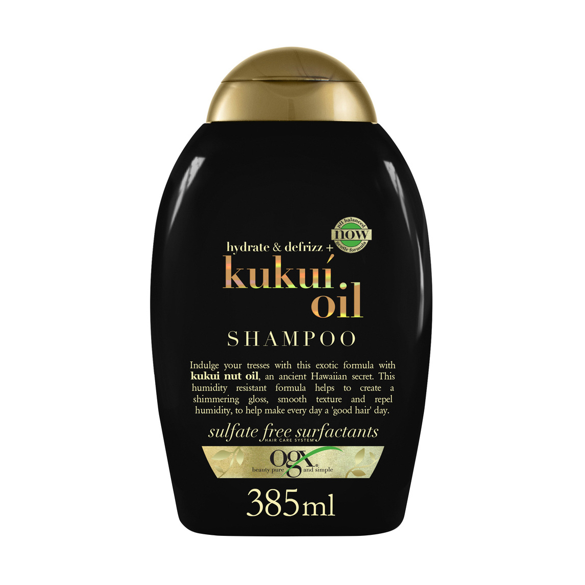 

Уцінка! Шампунь OGX Hydrate & Defrizz + Kukui Oil Shampoo для зволоження та гладкості волосся, з олією гавайського горіха, 385 мл