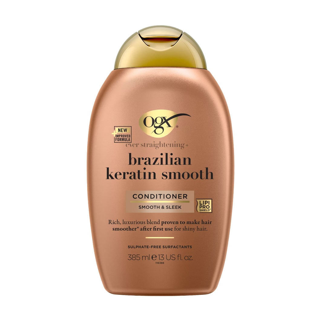 

Уцінка! Розгладжувальний кондиціонер OGX Ever Straightening + Brazilian Keratin Therapy Conditioner Бразильський кератин, для зміцнення волосся, 385 мл