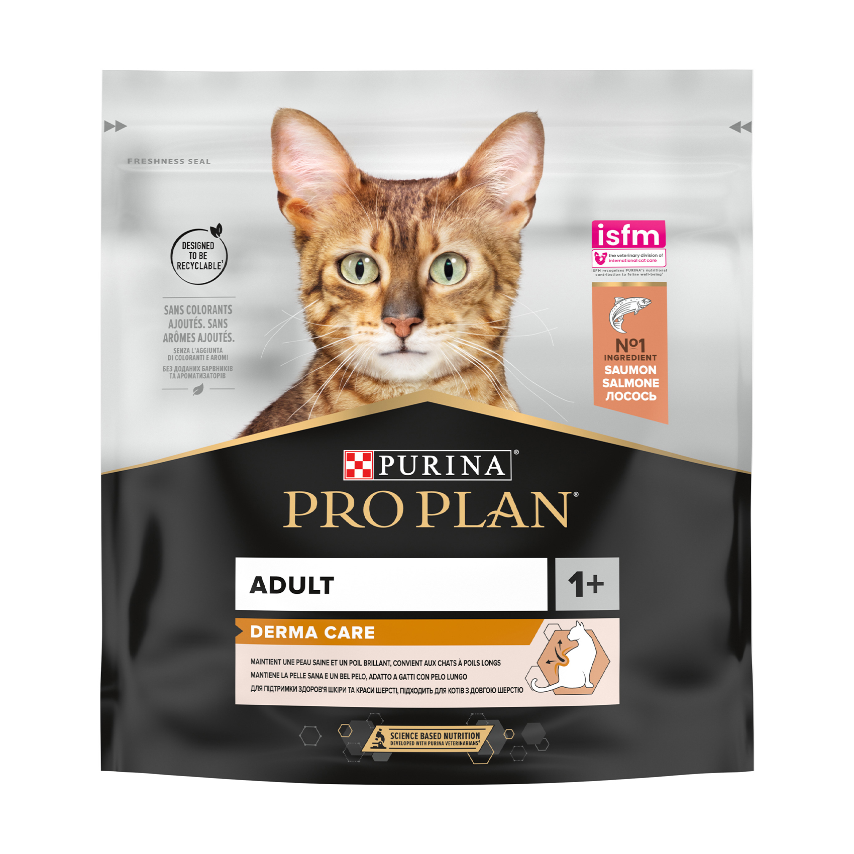 

Уцінка! Сухий корм для дорослих котів Pro Plan Adult 1+ Derma Care для підтримки здоров'я шкіри та краси шерсті, з лососем, 400 г