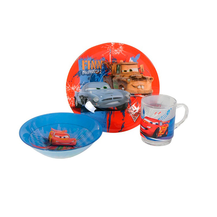 

Набір посуду дитяч. LUMINARC DISNEY CARS 2,3пр,L2128
