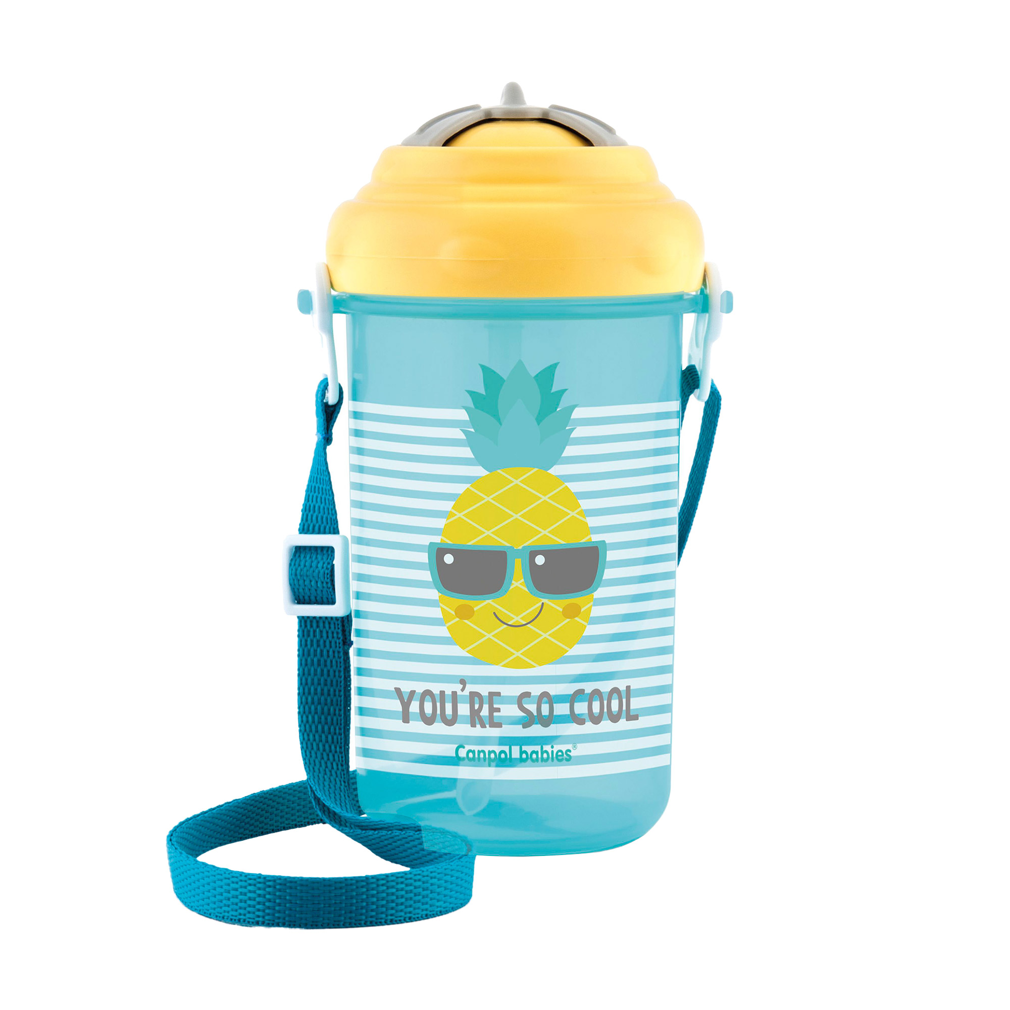 

Поїльник Canpol Babies You're So Coo зі складною силіконовою трубочкою, від 1 року, жовтий, 400 мл (4/102_yel)