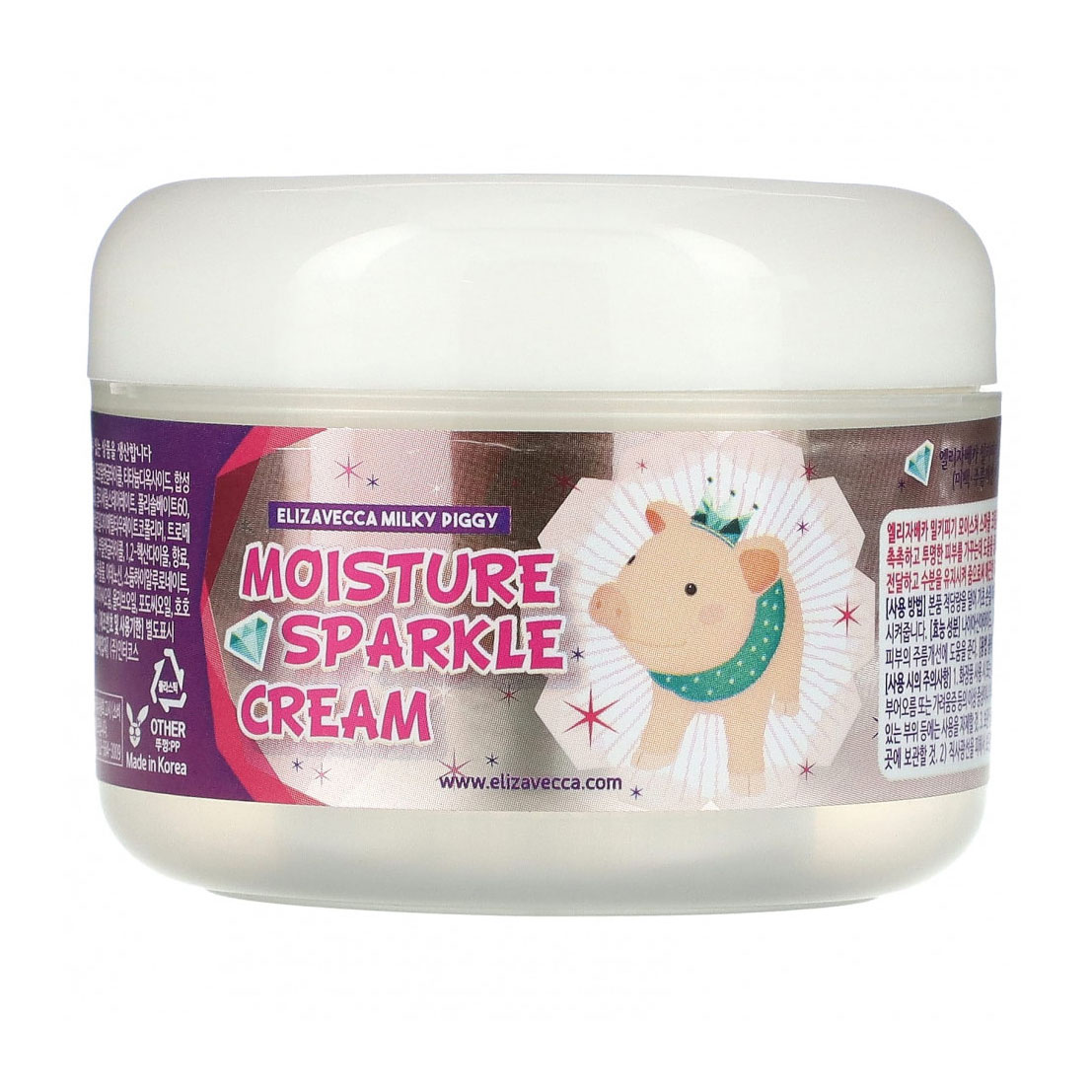 

Уцінка! Зволожувальний крем для обличчя Elizavecca Milky Piggy Moisture Sparkle Cream з ефектом сяяння, 100 мл