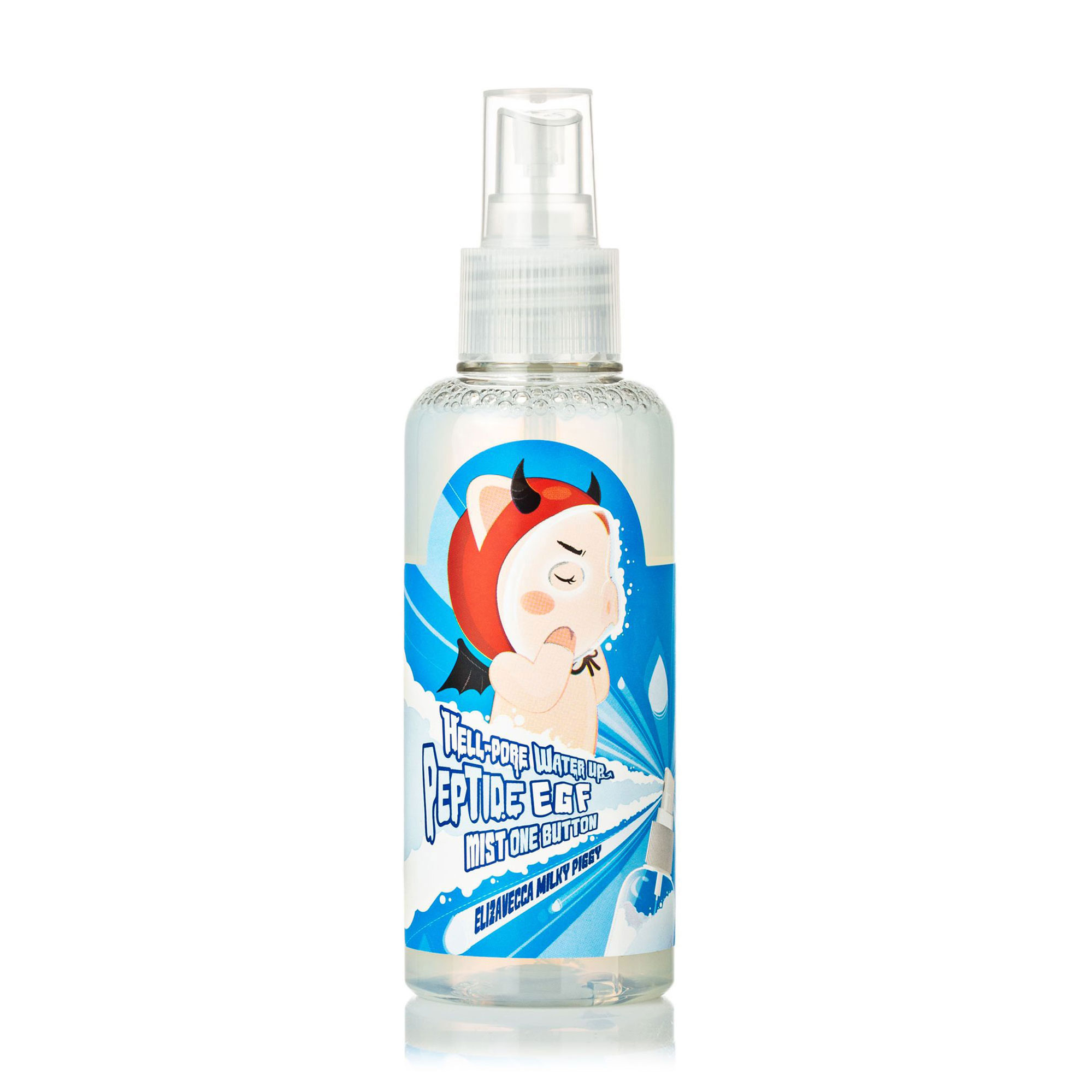 

Уцінка! Міст для обличчя з пептидами Elizavecca Milky Piggy Hell-Pore Water Up Peptide EGF Mist One Button зволожувальний та омолоджувальний, 150 мл