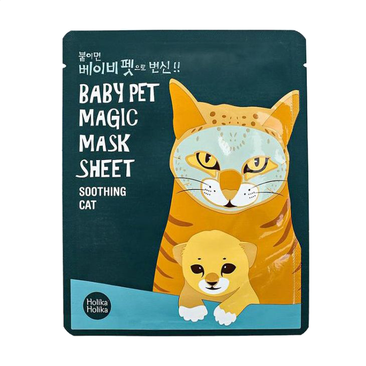 

Тканинна маска для обличчя Holika Holika Baby Pet Magic Mask Sheet Soothing Cat Кішка, 22 мл