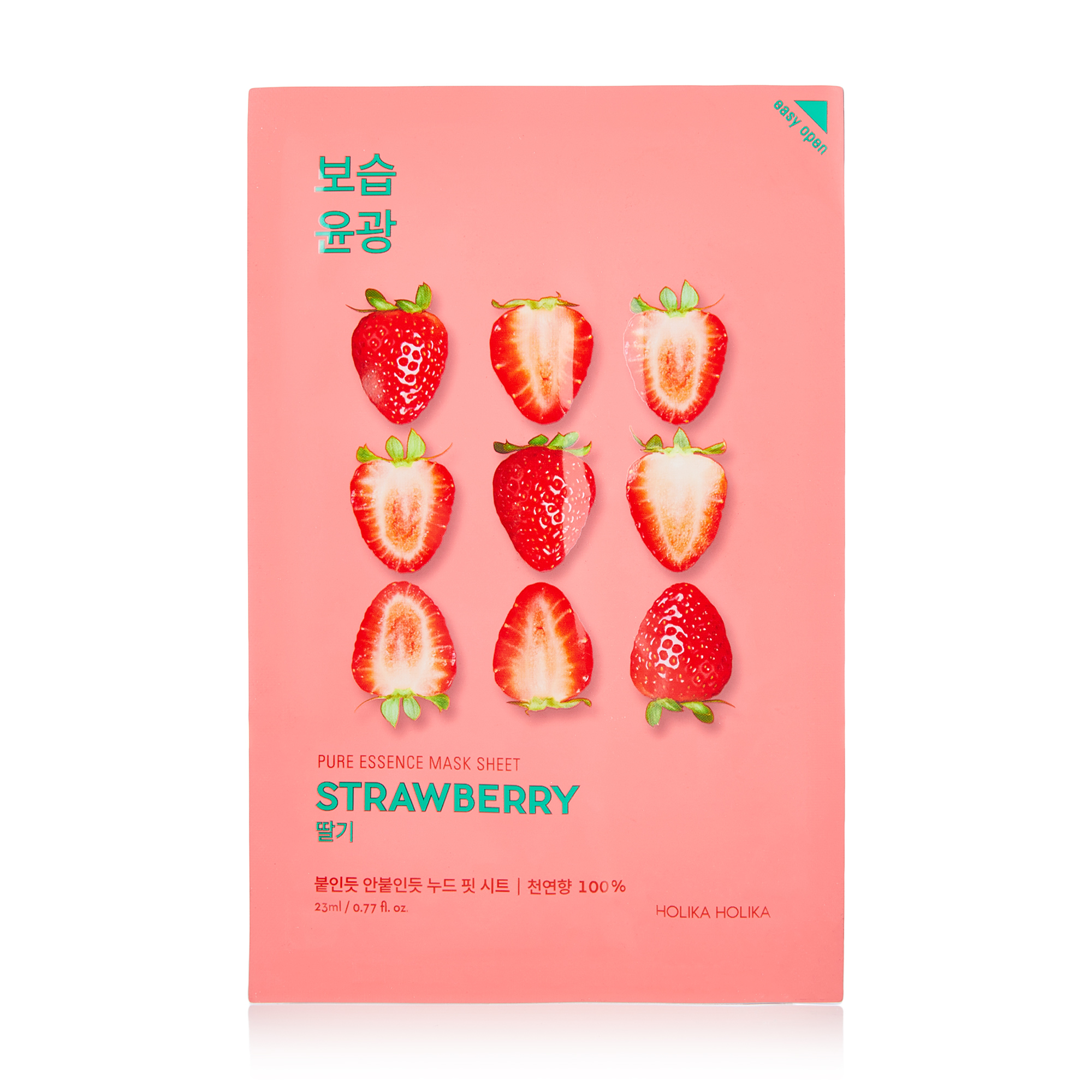 

Уцінка! Освіжальна тканинна маска для обличчя Holika Holika Pure Essence Mask Strawberry Полуниця, 23 мл