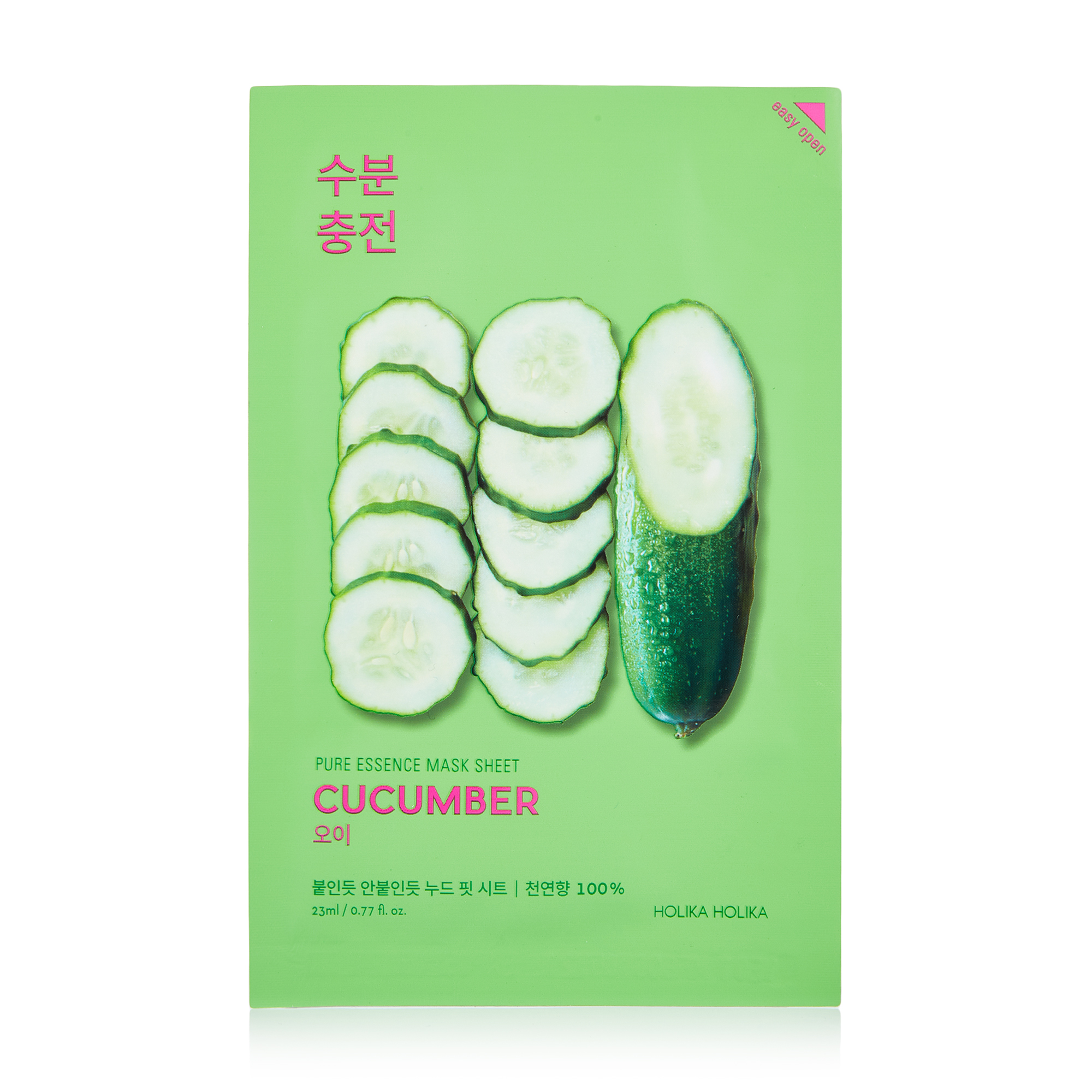 

Уцінка! Заспокійлива тканинна маска для обличчя Holika Holika Pure Essence Mask Sheet Cucumber Огірок, 23 млт