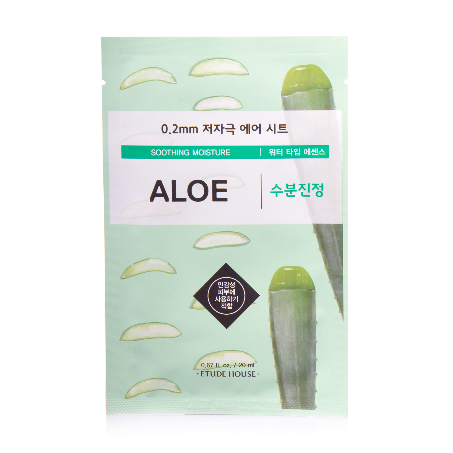 

Уцінка! Тканинна маска для обличчя Etude House Therapy Air Mask Aloe c екстрактом алое, 20 мл